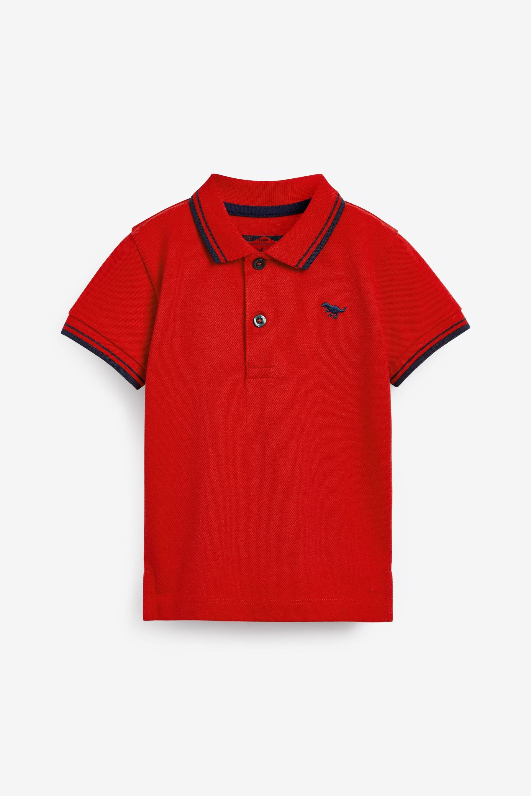 Red Short Sleeve Plain Polo Shirt (3mths-7yrs)