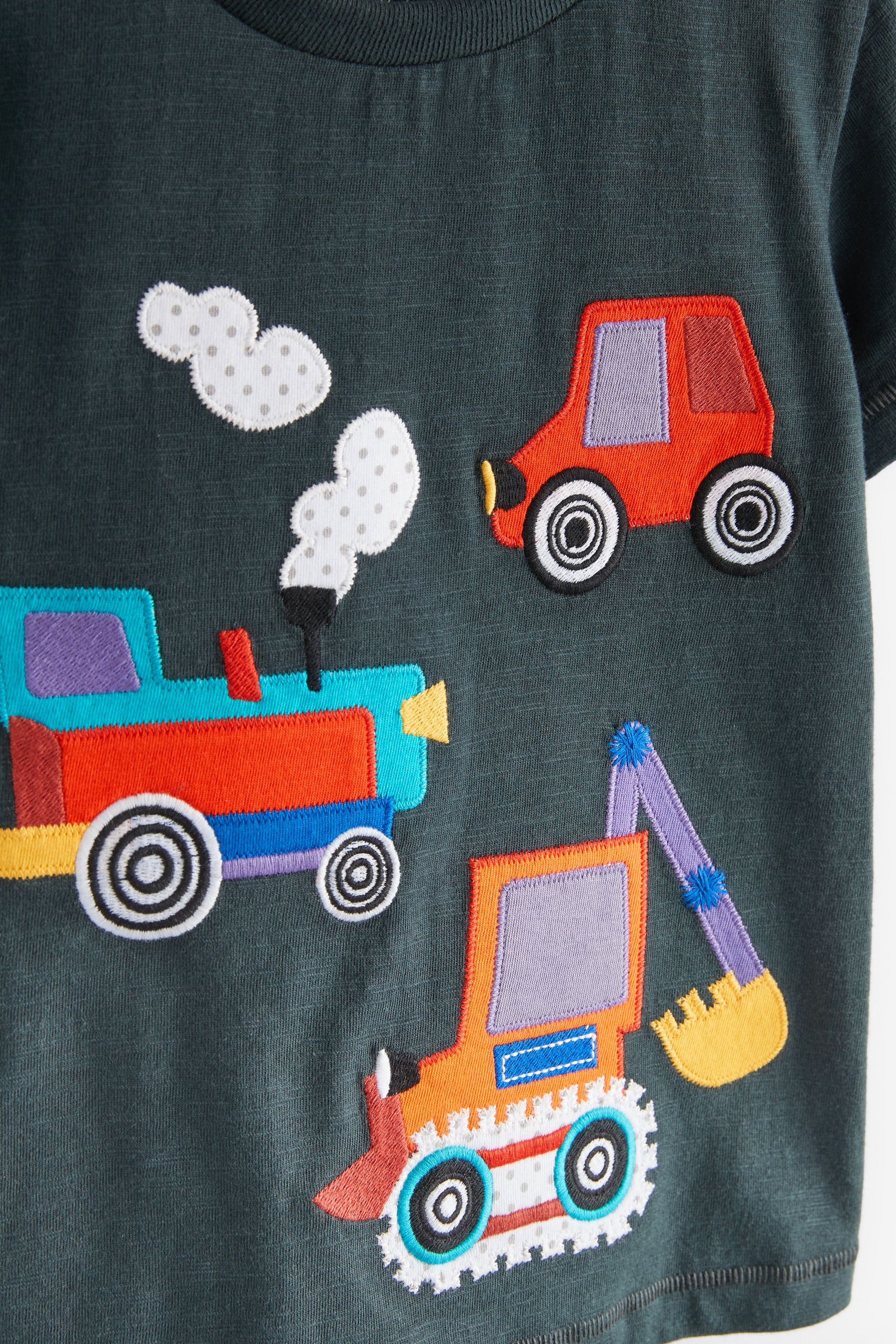 Charcoal Grey Transport Appliqu T-Shirt (3mths-7yr