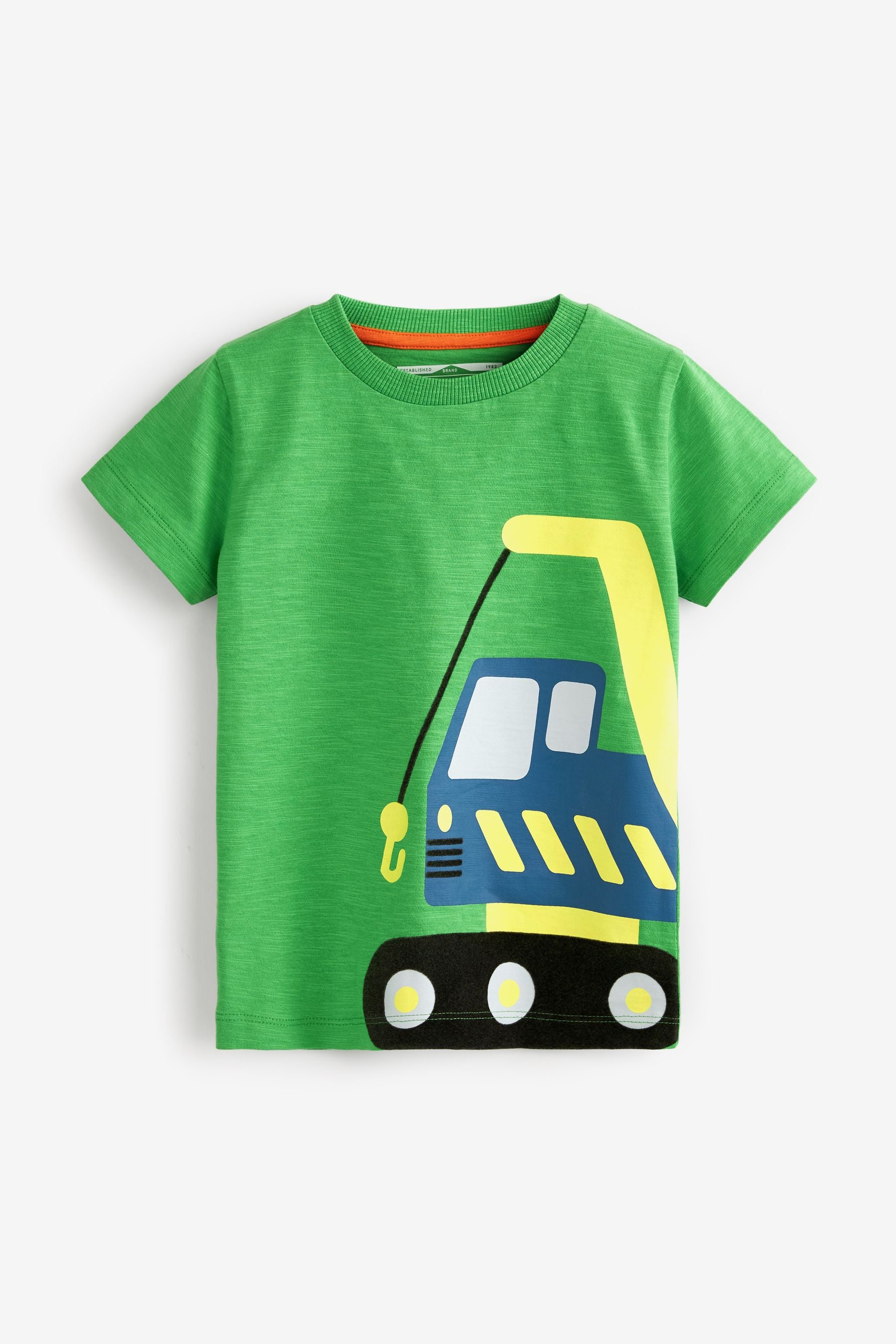 Blue/Green Transport 4 Pack Short Sleeve T-Shirts (3mths-7yrs)