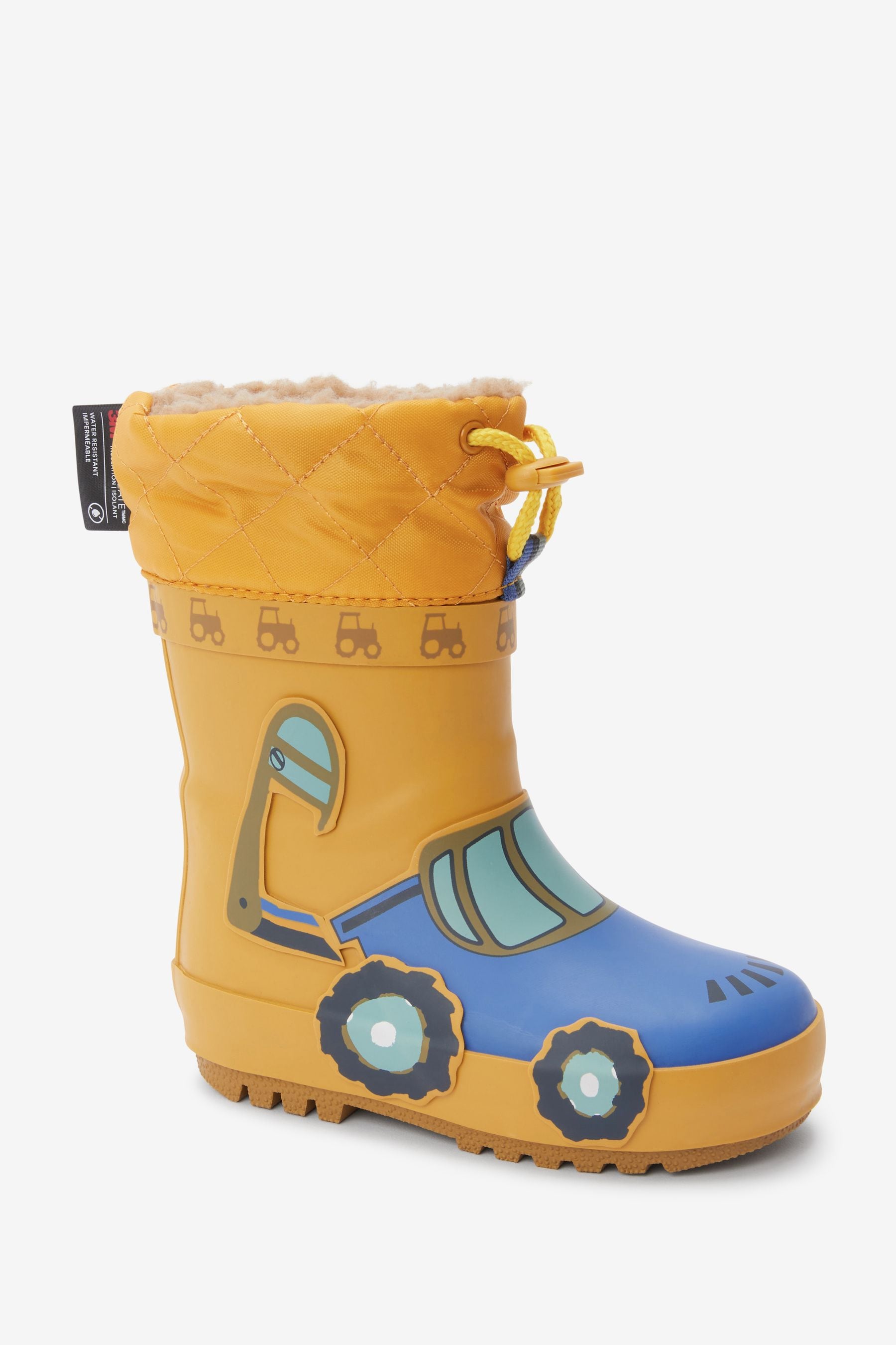 Ochre Yellow Digger Thermal Thinsulate Lined Cuff Wellies