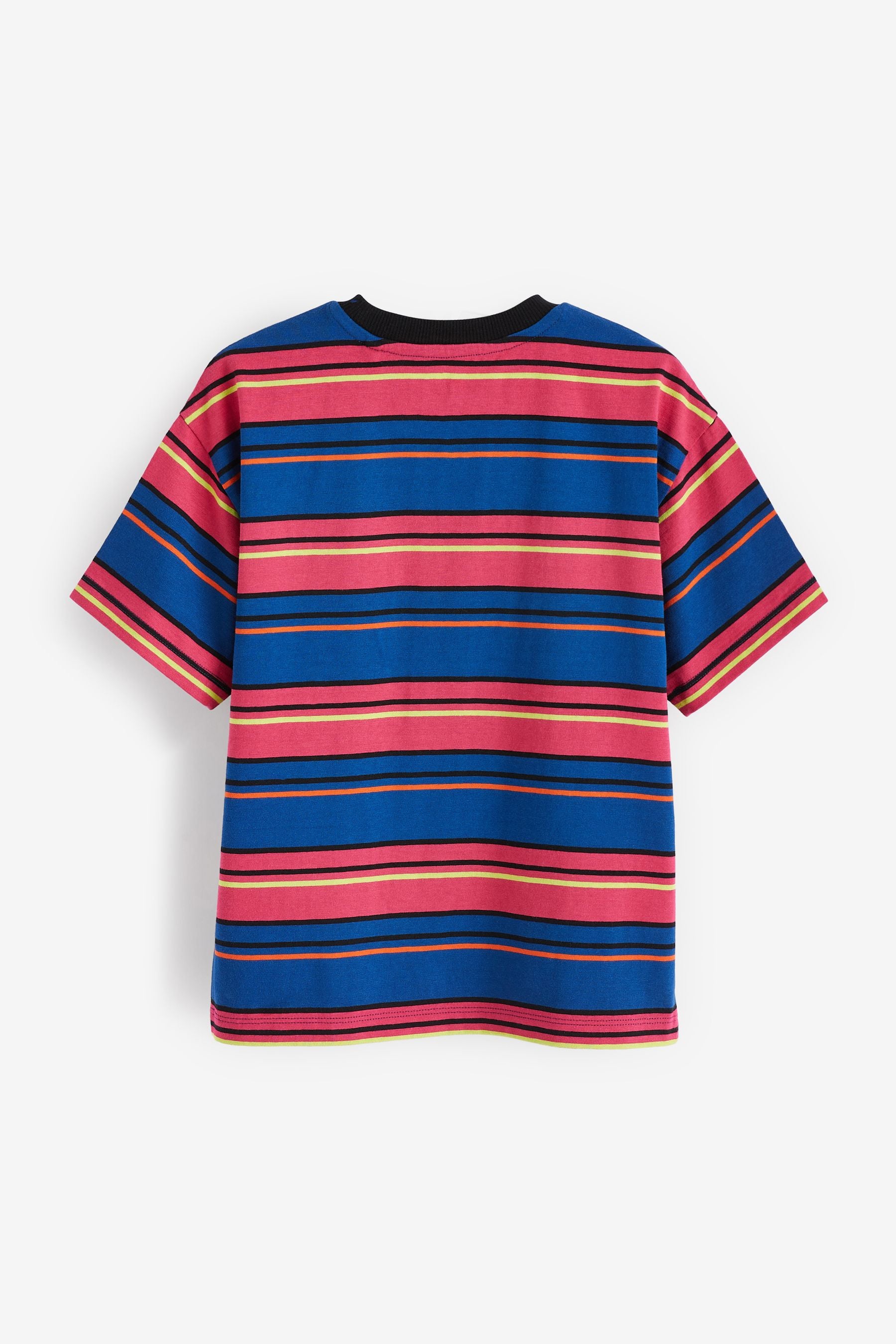 Pink/Blue Striped Short Sleeve T-Shirt (3-16yrs)