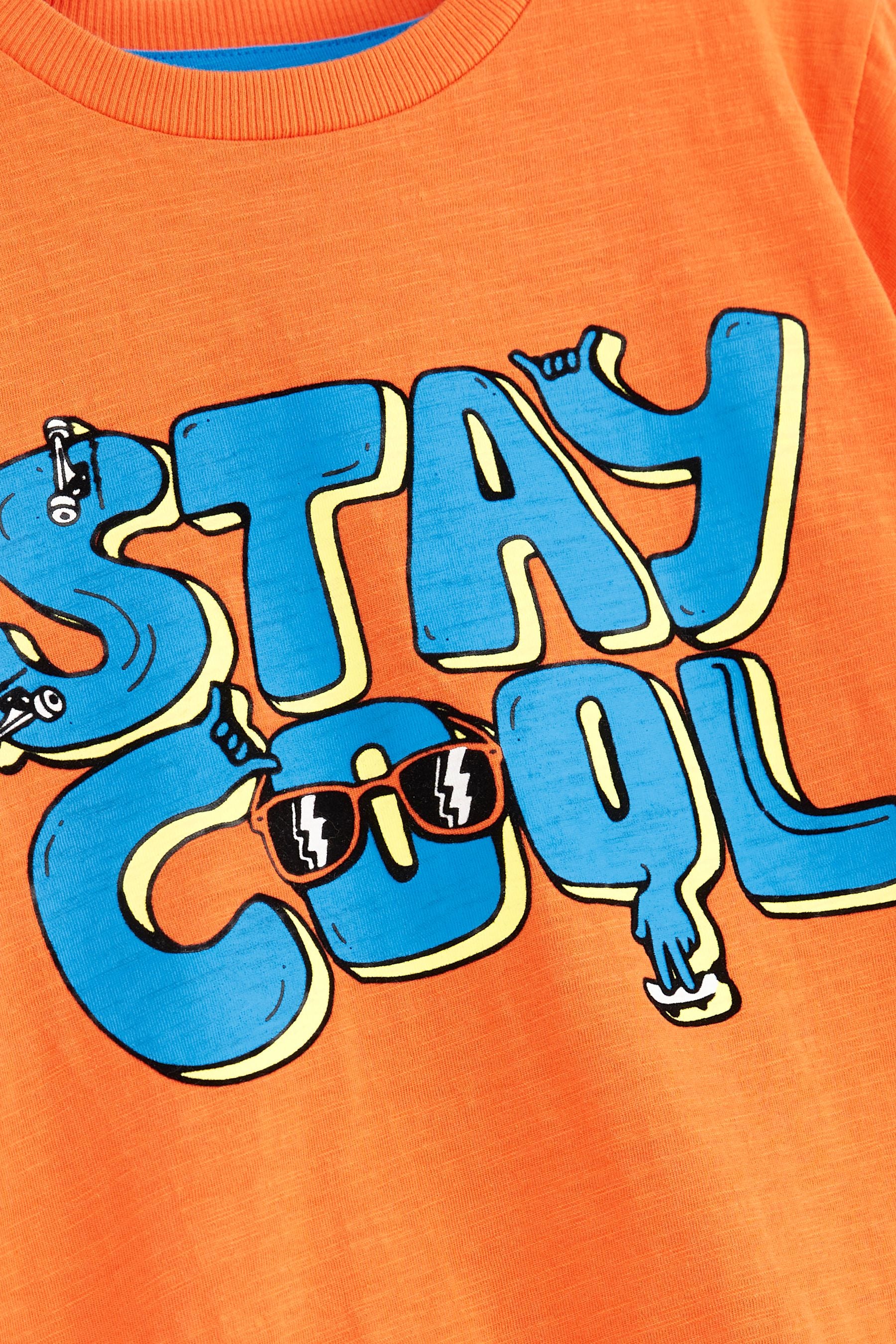 Orange Stay Cool Short Sleeve Graphic T-Shirt (3-16yrs)