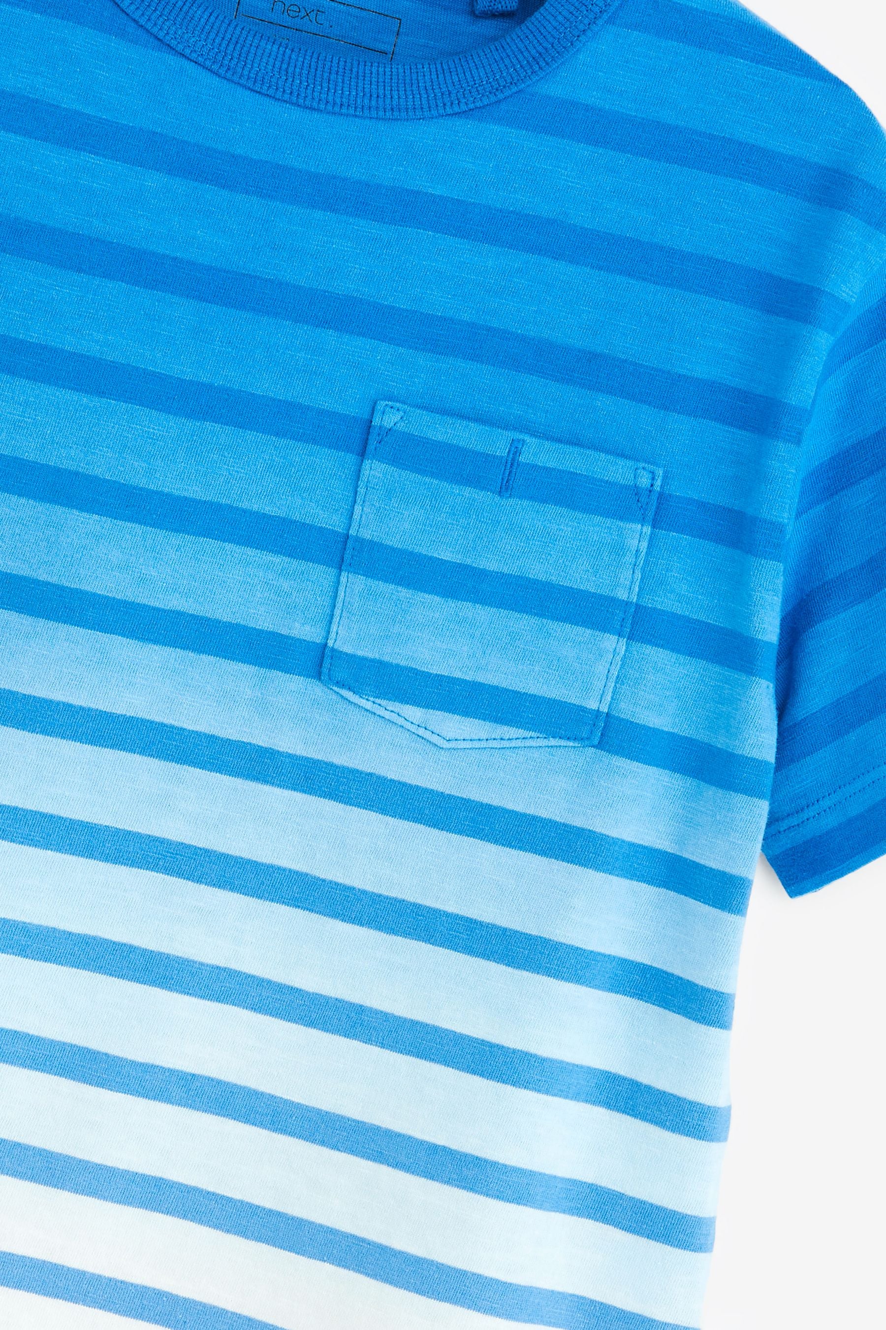 Blue Ombre Stripe Short Sleeve T-Shirt (3-16yrs)