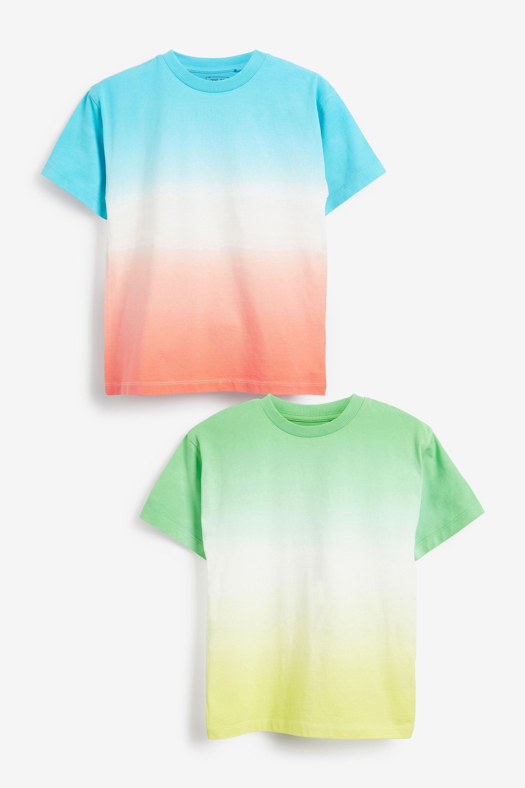 Neon Dip Dye 2 Pack Short Sleeve T-Shirts (3-16yrs)