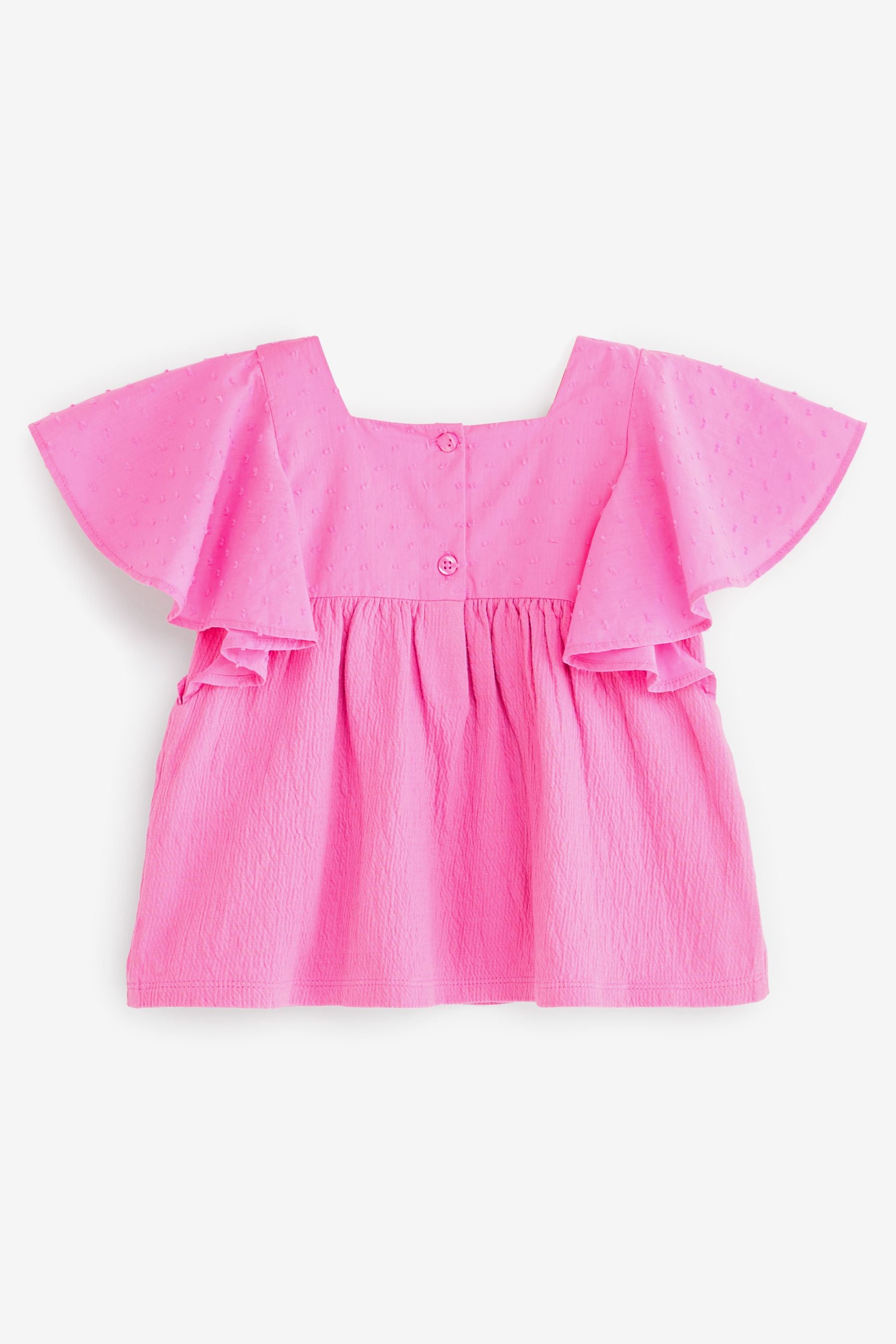 Bright Pink Jersey Tassel Blouse (3mths-7yrs)