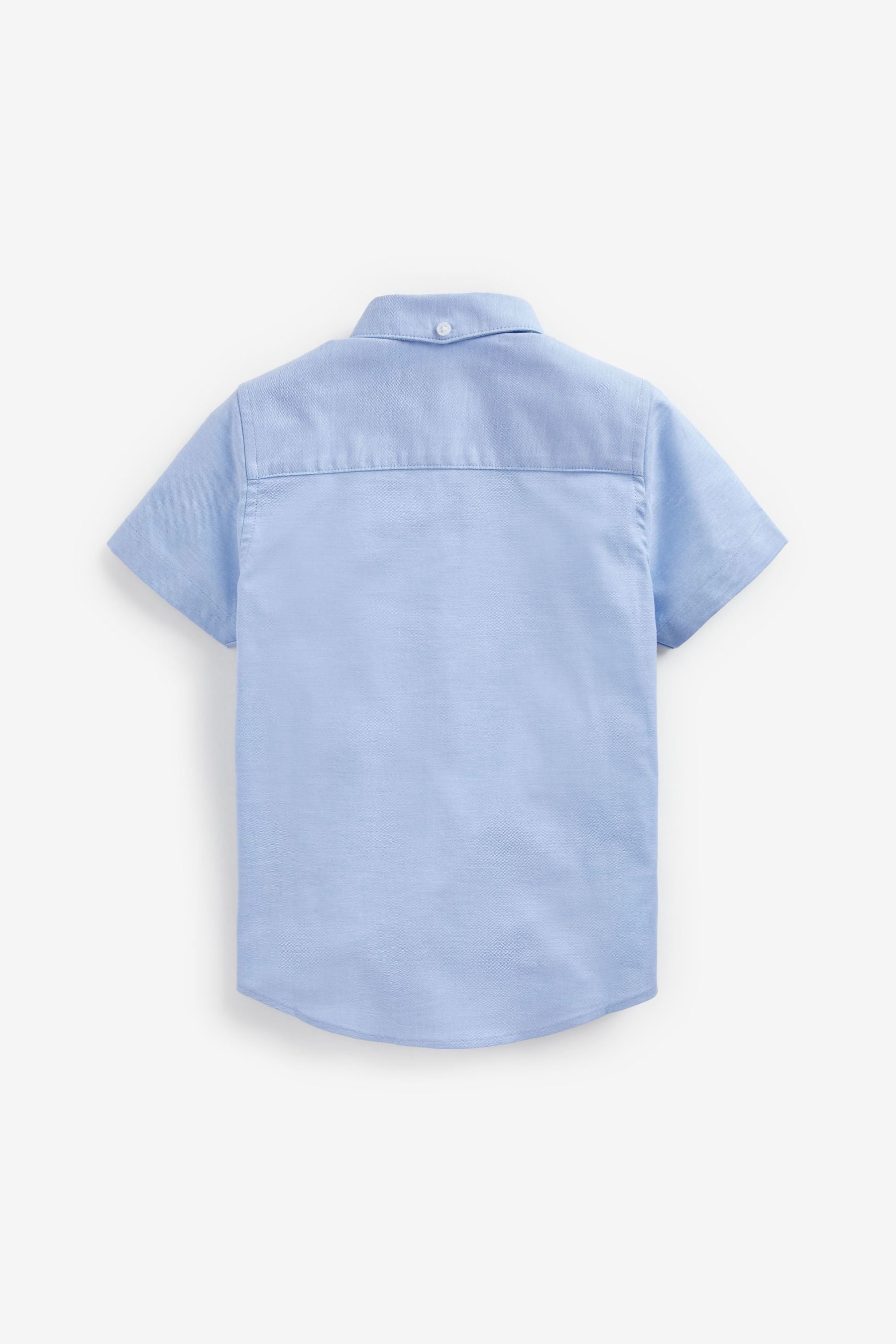 Blue Short Sleeve Cotton Rich Oxford Shirt (3-16yrs)