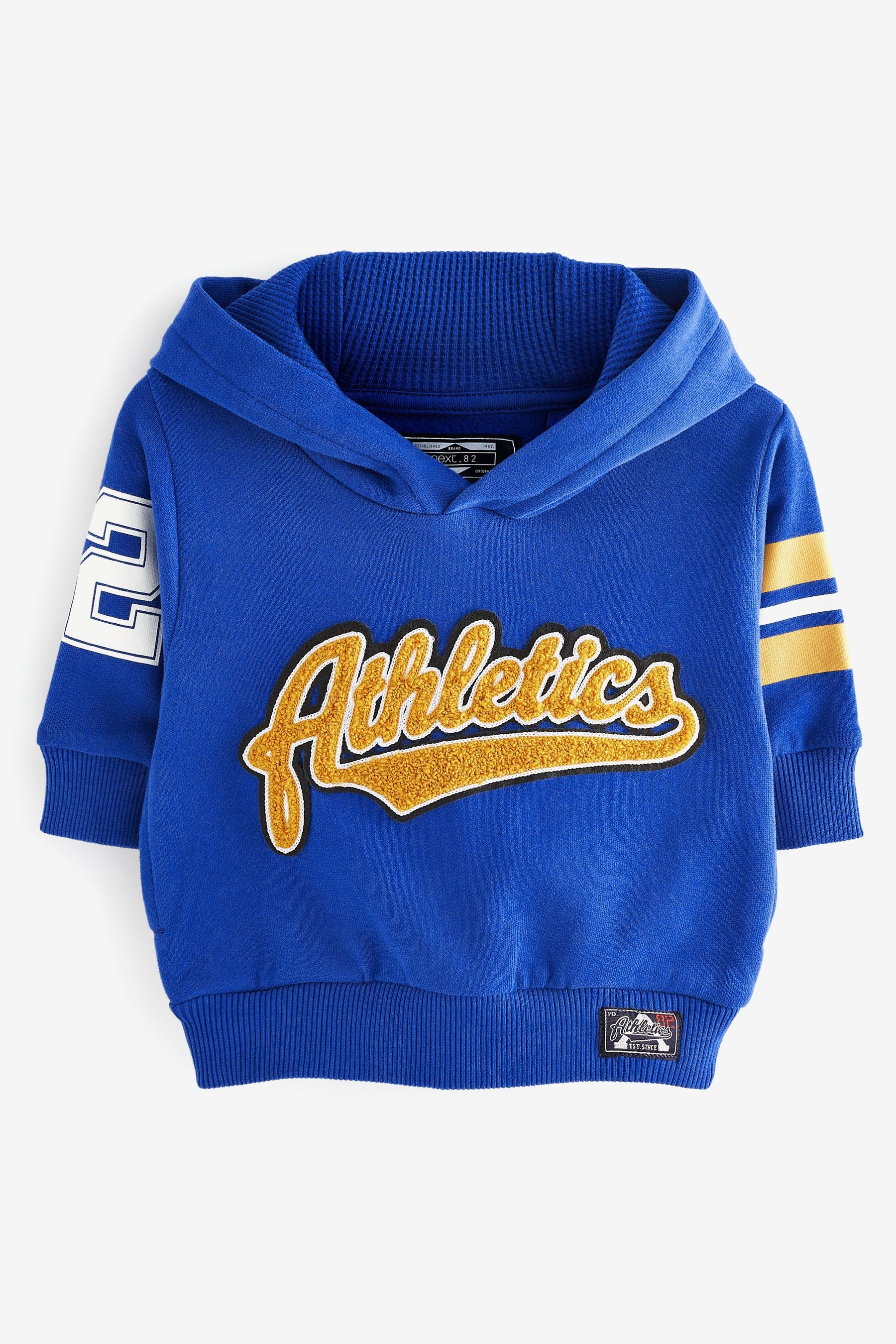 Cobalt Blue Varsity Jersey Short And Hoodie Set (3mths-7yrs)