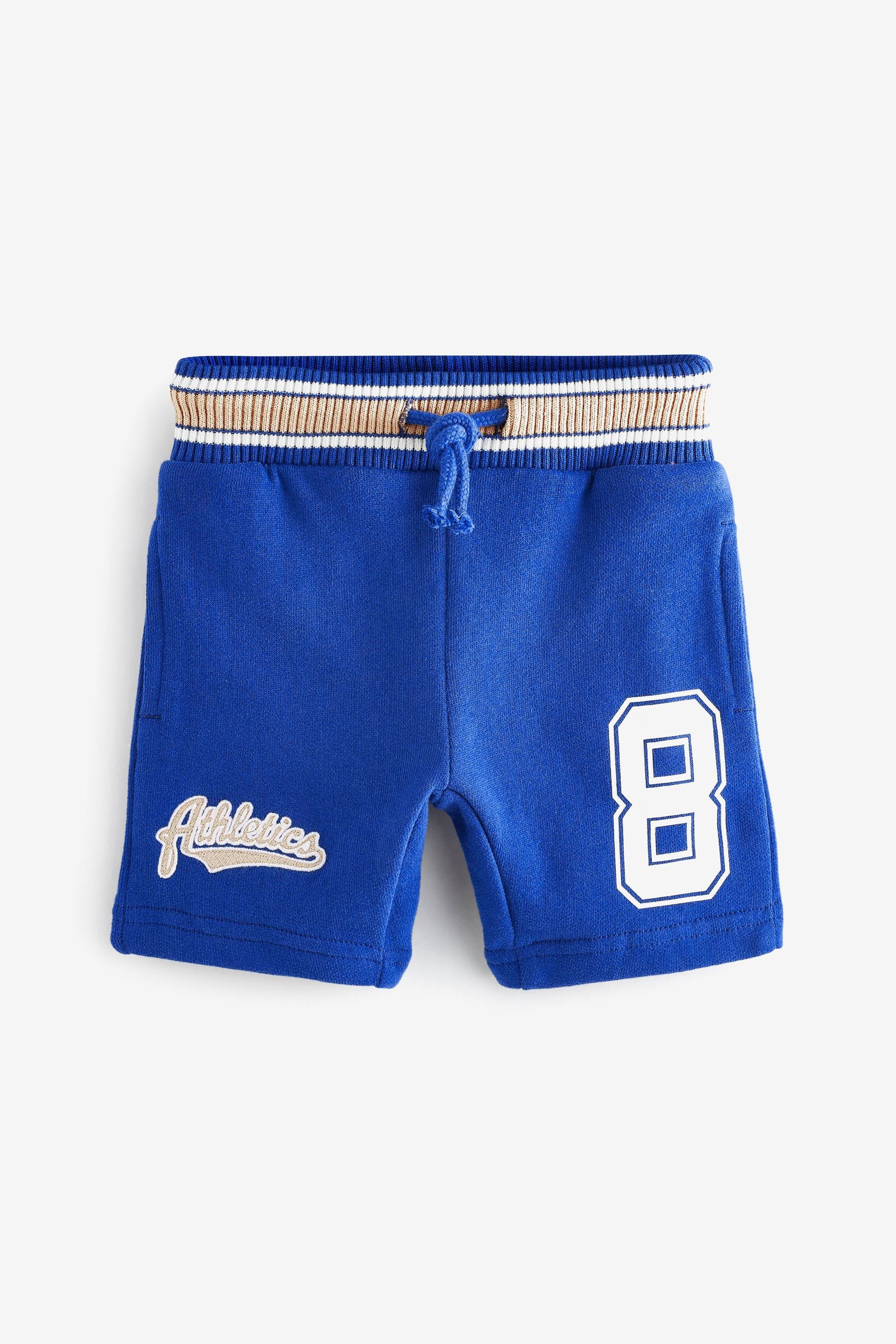 Cobalt Blue Varsity Jersey Short And Hoodie Set (3mths-7yrs)