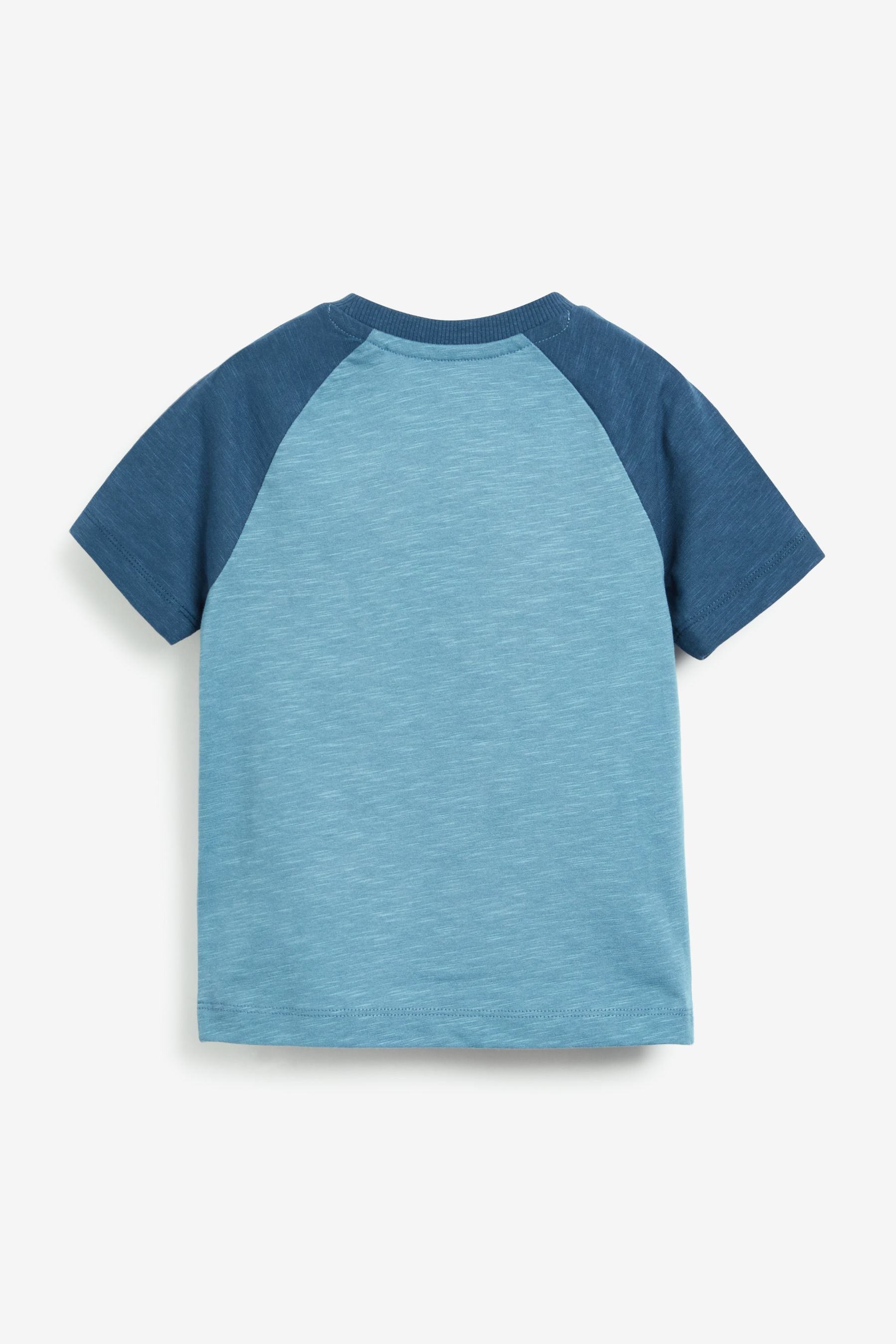 Blue Raglan 3 Pack Colourblock T-Shirts (3mths-7yrs)