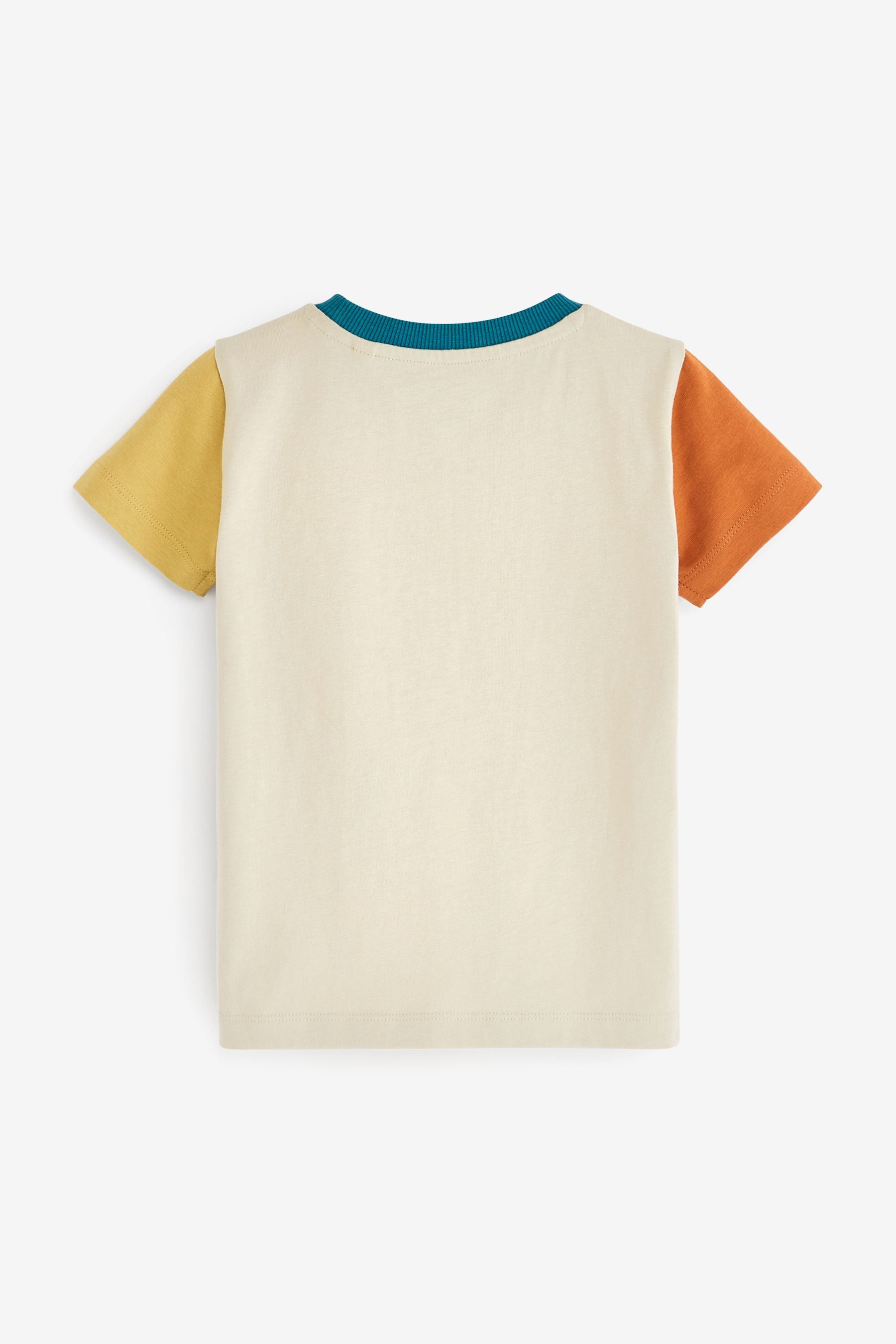 Cream Colourblock Pocket T-Shirt (3mths-7yrs)