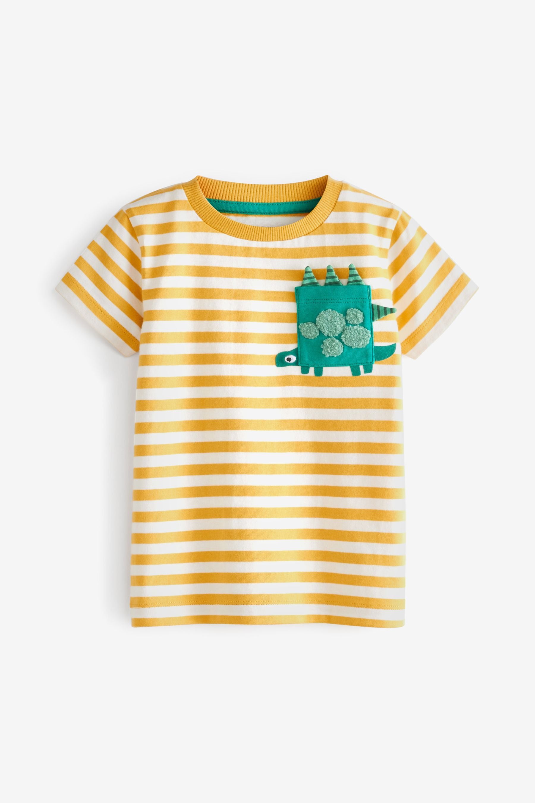 Stripe Dino Pocket T-Shirt (3mths-7yrs)