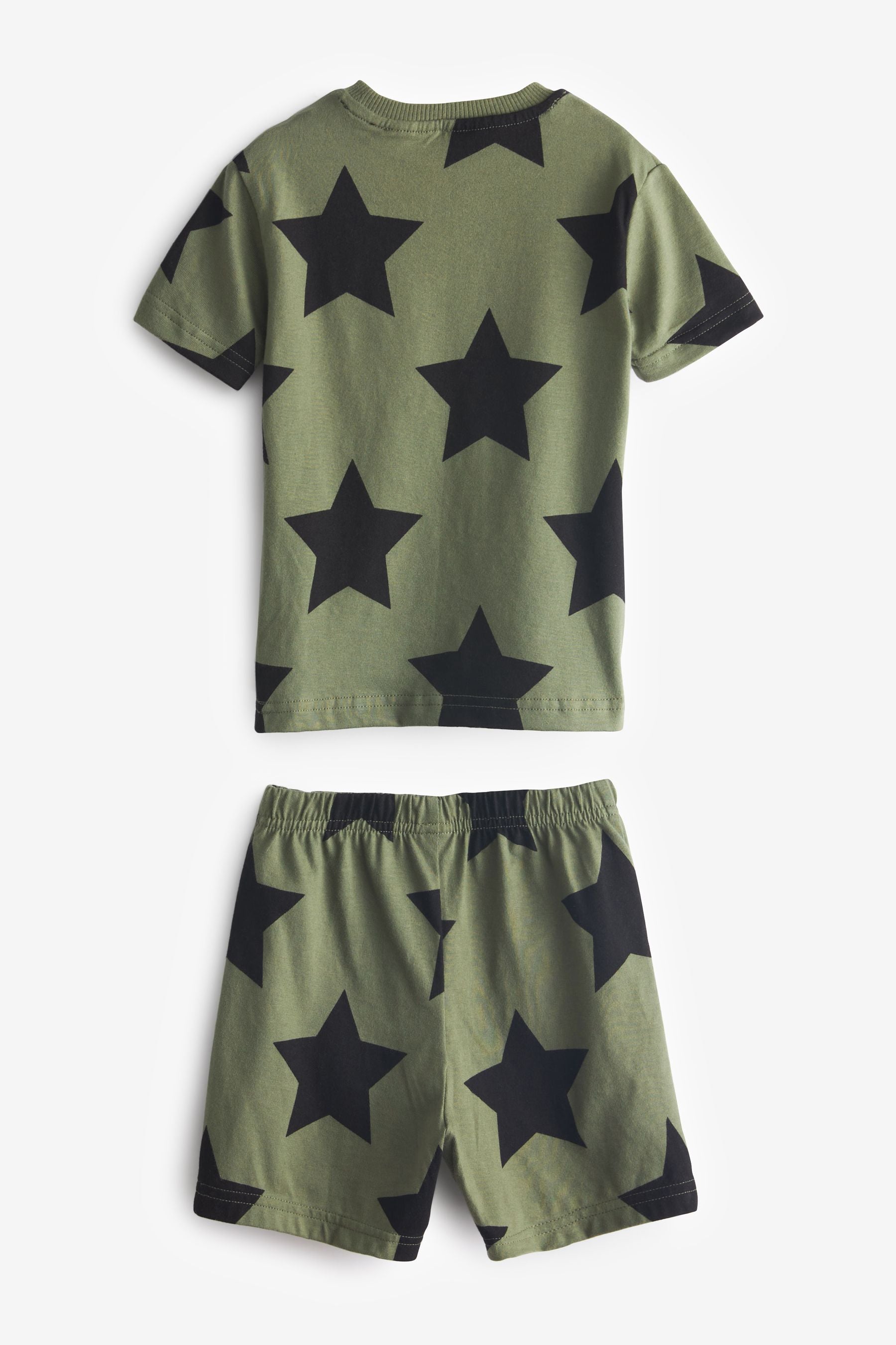 Khaki Green/Blue Star 3 Pack Snuggle Pyjamas (9mths-12yrs)