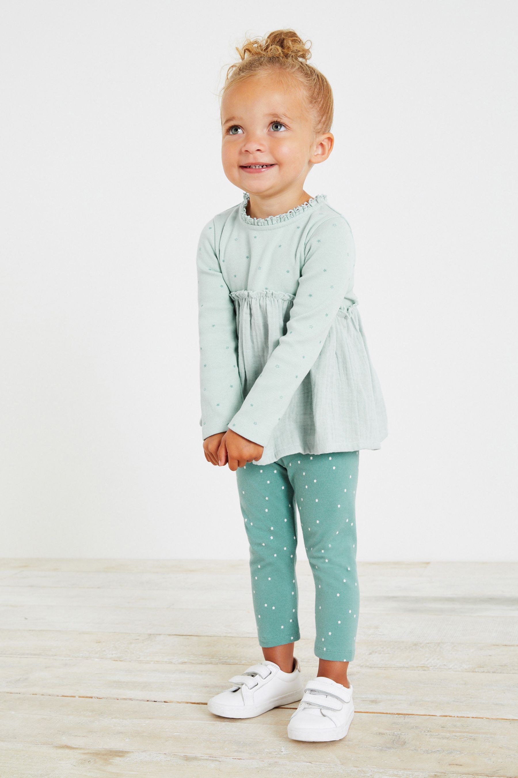 Teal Blue Star Leggings (3mths-7yrs)