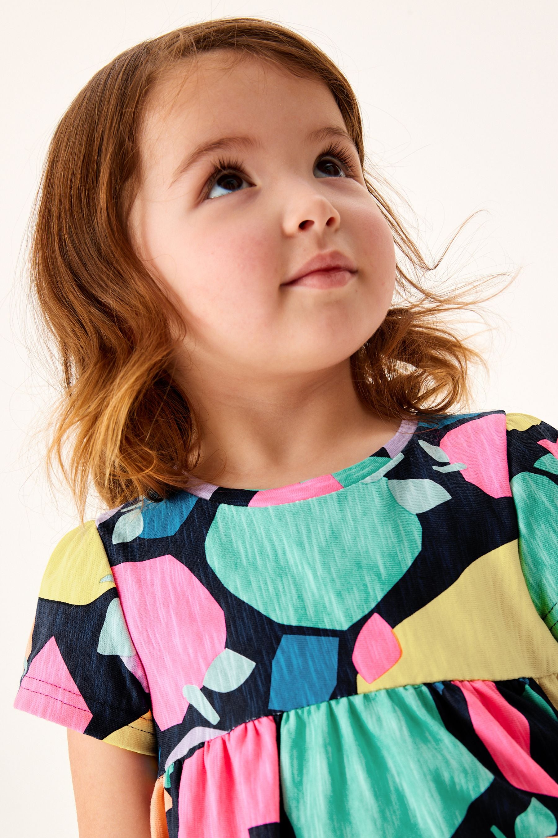 Bright Shapes Short Sleeve Jersey Dress (3mths-7yrs)