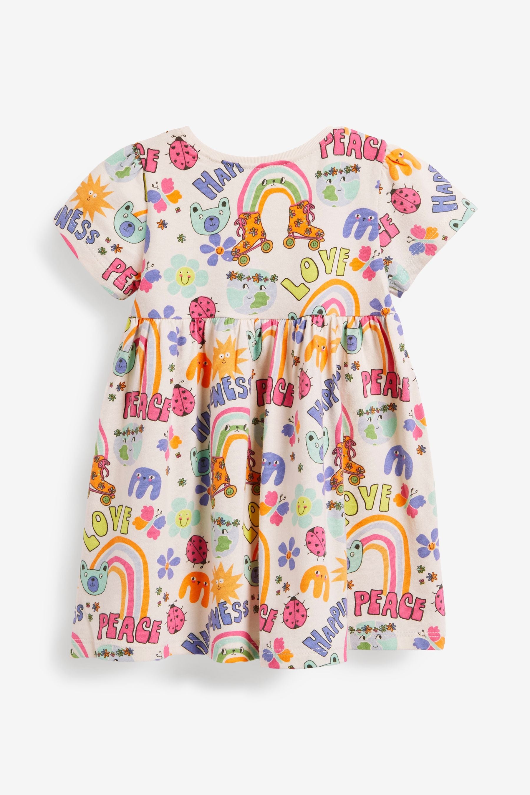 Retro Character Short Sleeve Jersey Dress (3mths-7yrs)