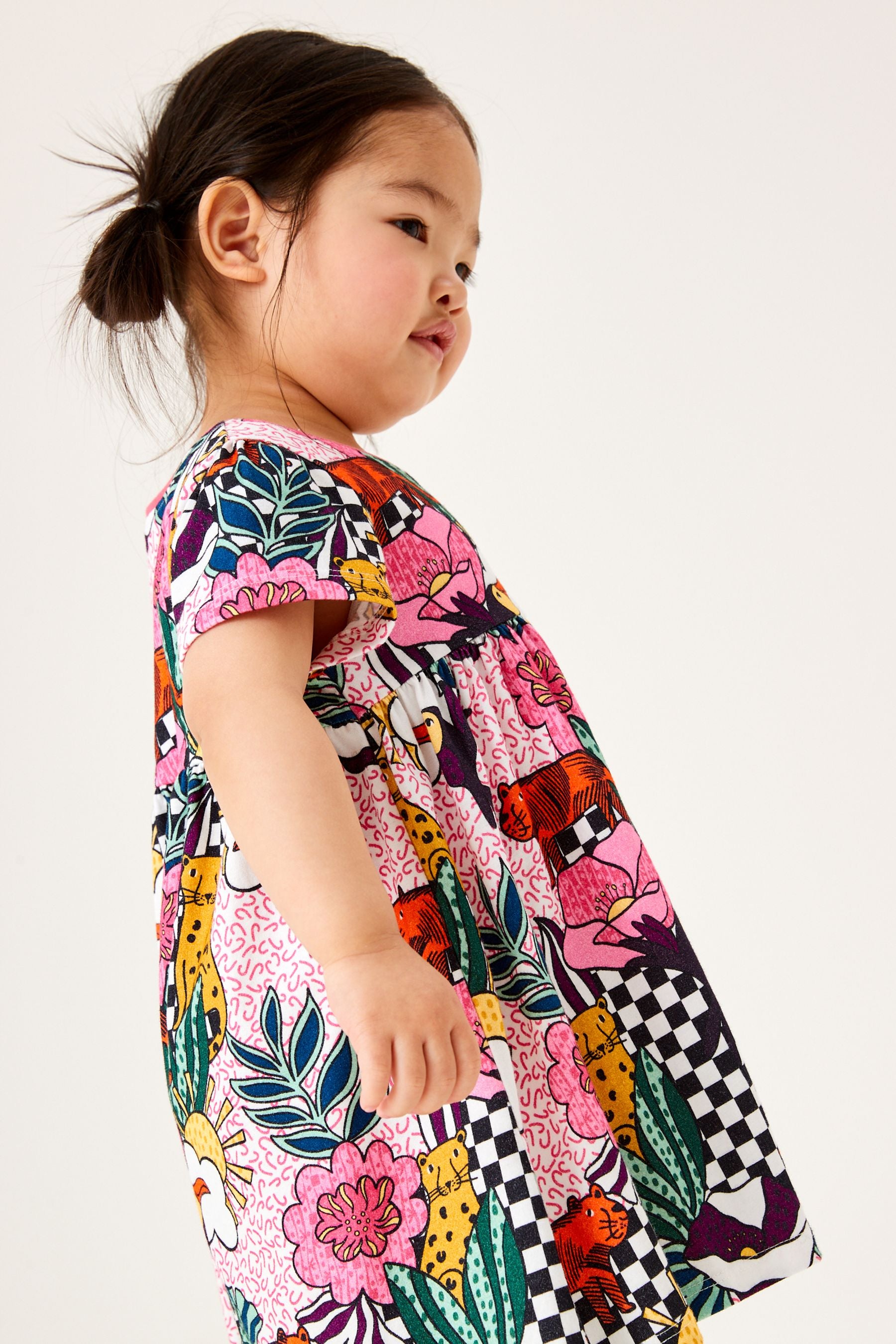 Purple Jungle Short Sleeve Jersey Dress (3mths-7yrs)