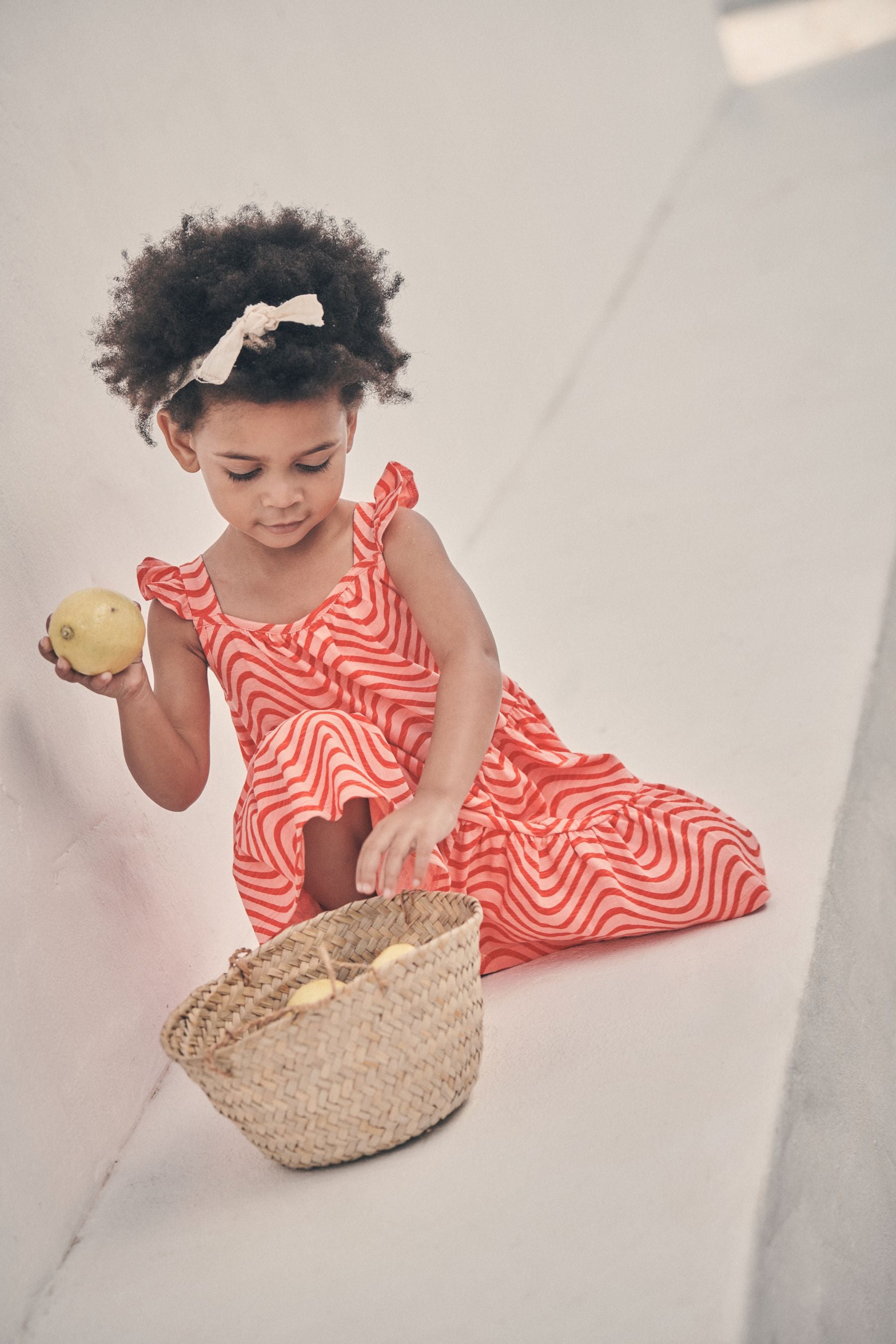 Red Wave Sleeveless Jersey Sundress (3mths-7yrs)