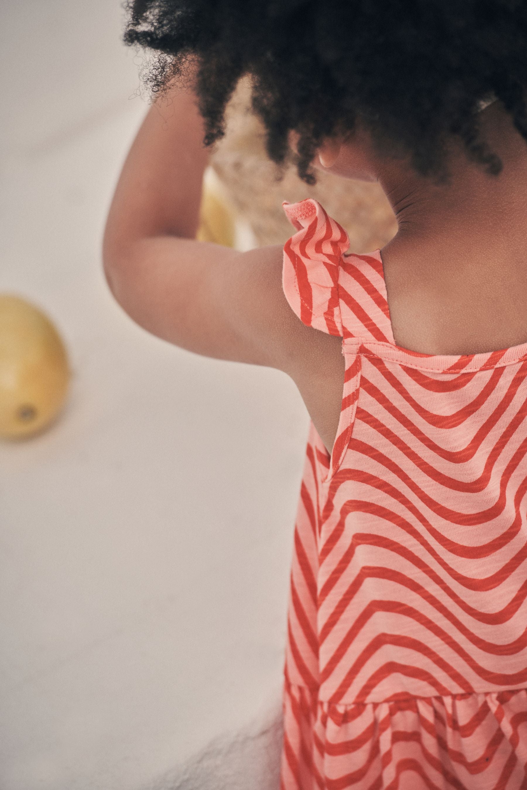 Red Wave Sleeveless Jersey Sundress (3mths-7yrs)