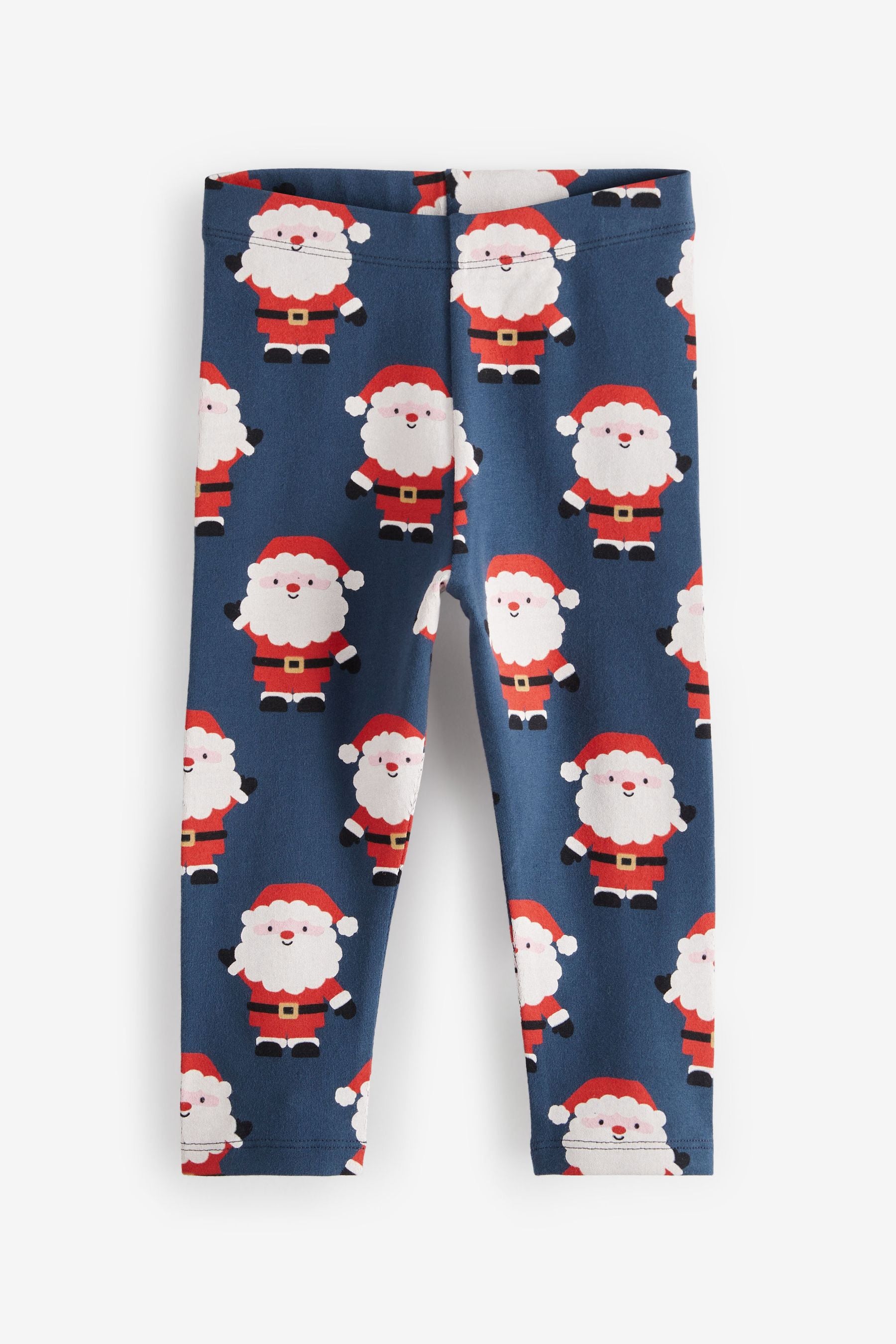 Navy Blue Christmas Santa Leggings (3mths-7yrs)