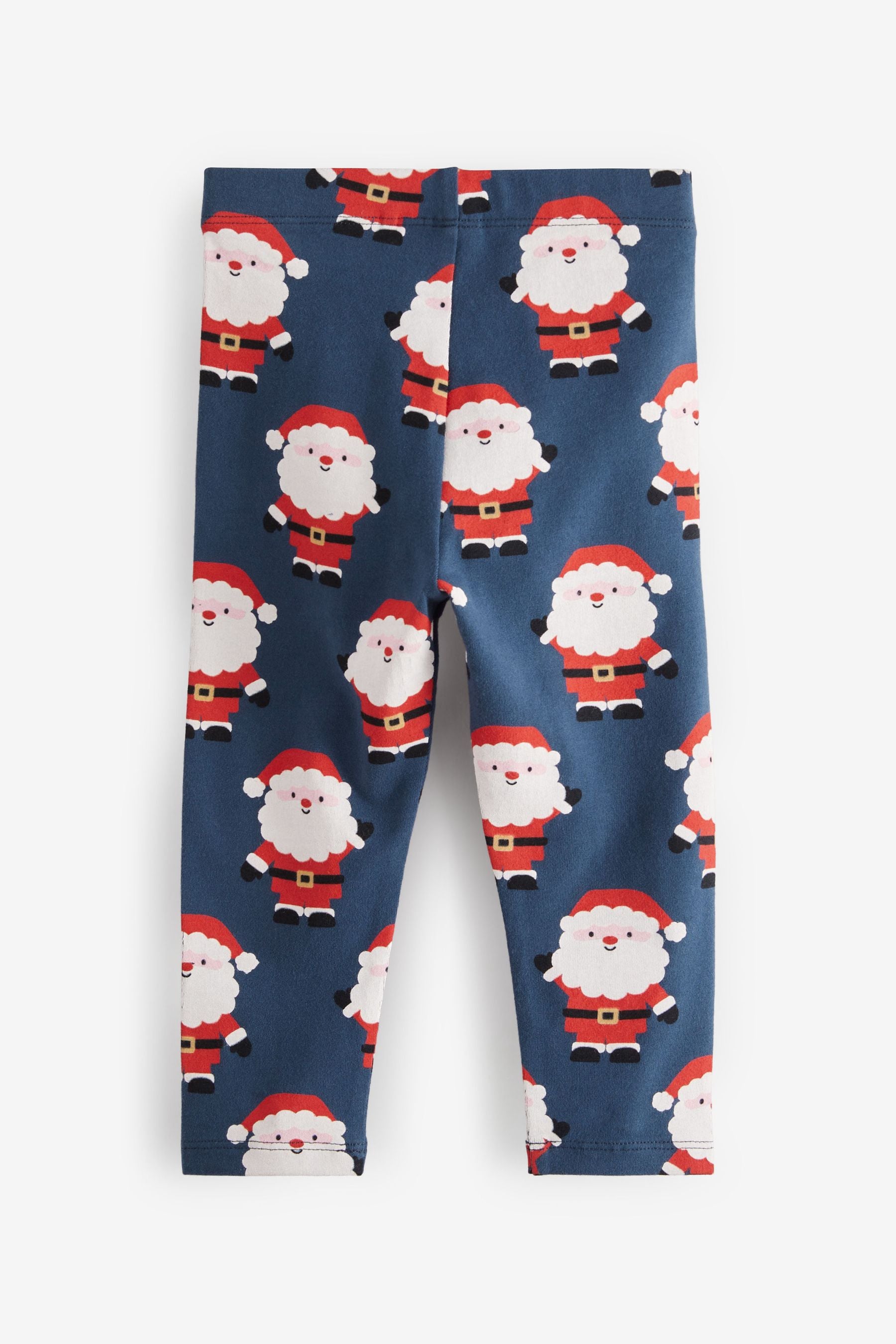 Navy Blue Christmas Santa Leggings (3mths-7yrs)