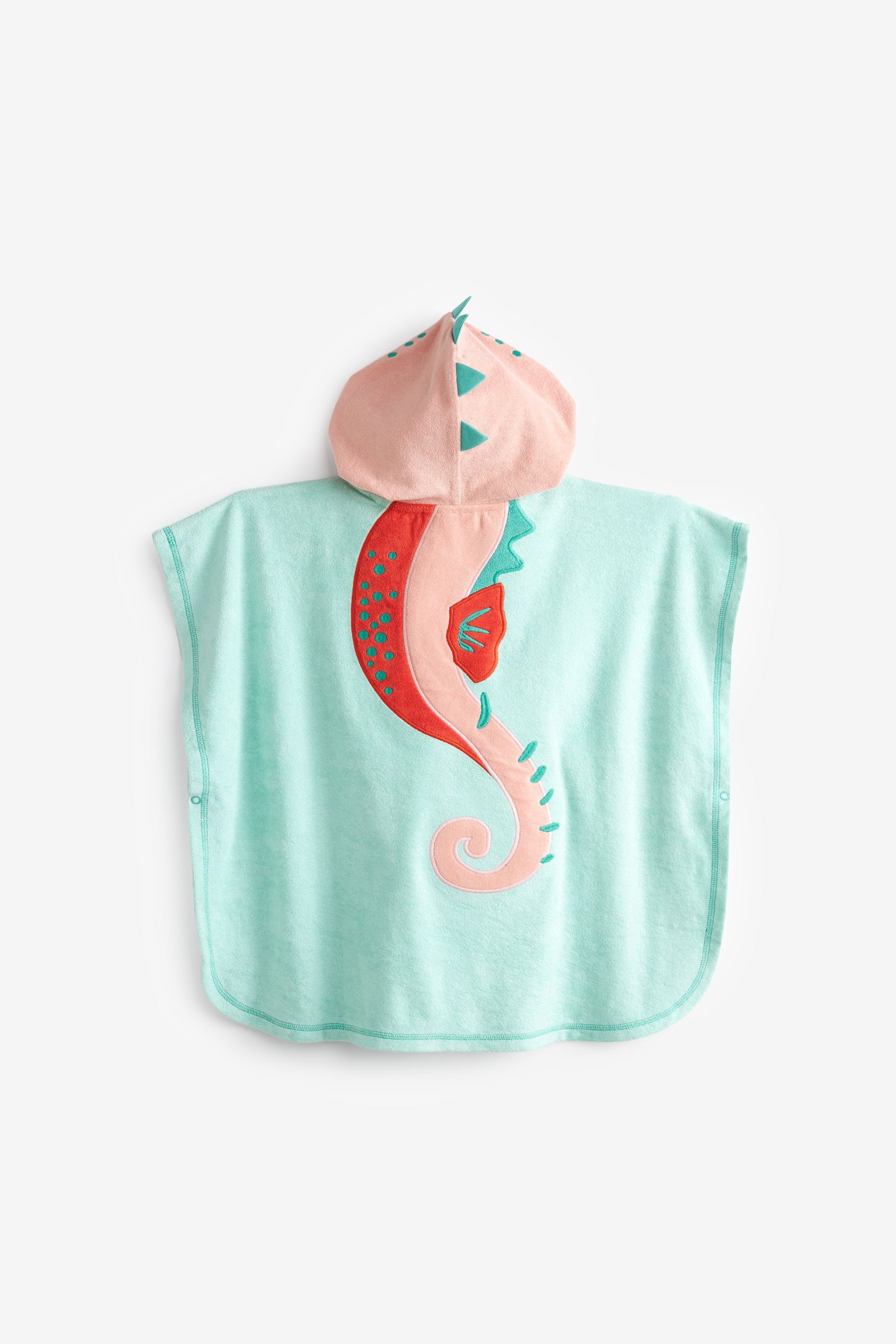 FatFace Blue Seahorse Towelling Poncho