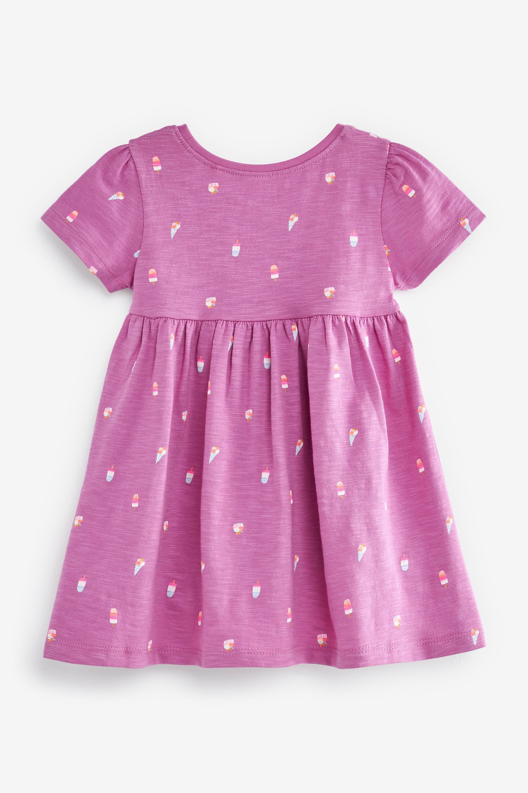 Purple Lollypop Short Sleeve Jersey Dress (3mths-7yrs)