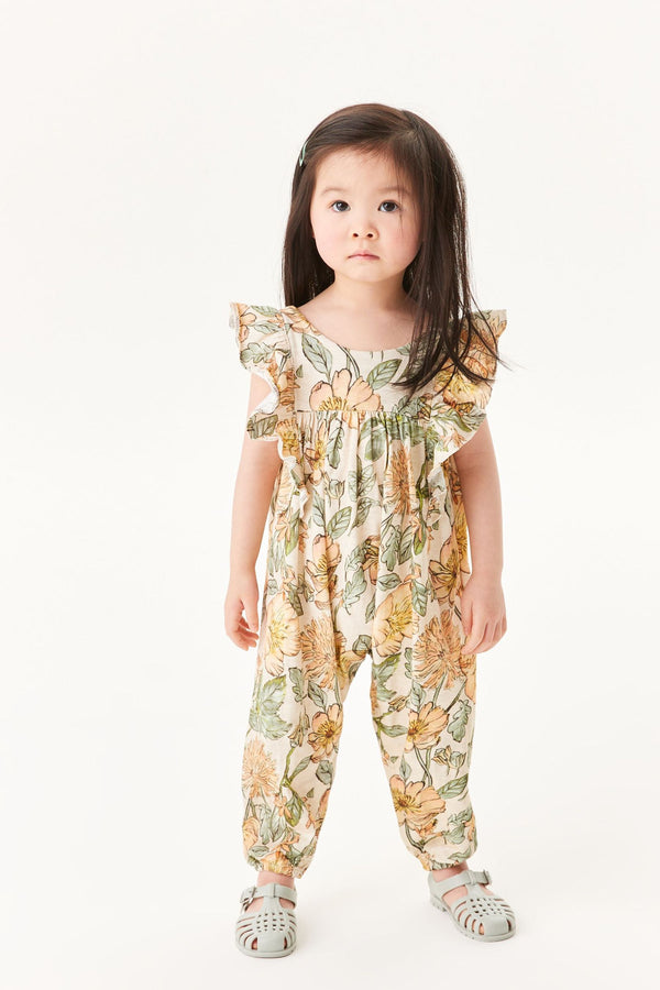 Pink/Cream Floral Jumpsuit (3mths-7yrs)