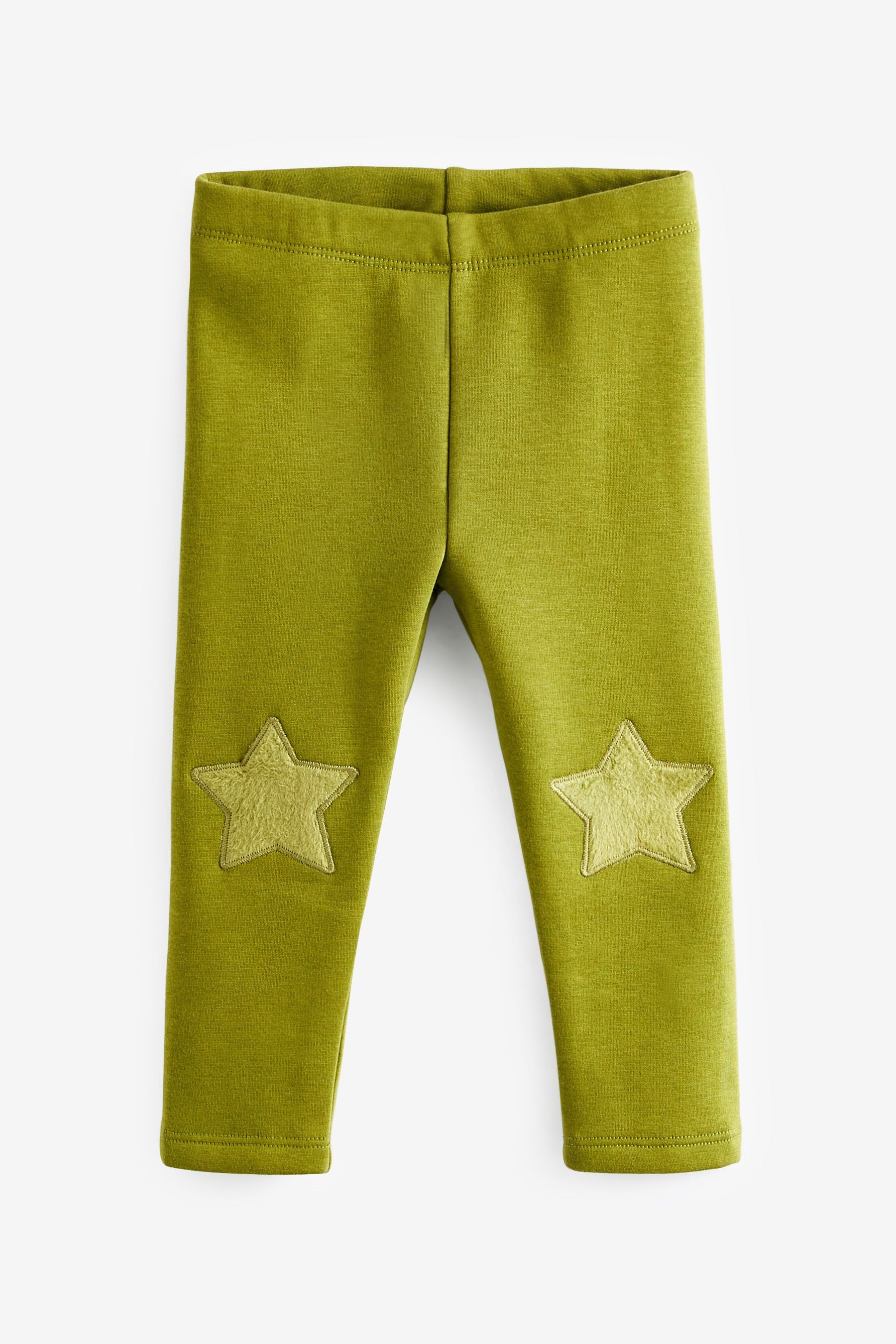 Khaki Green Cosy Fleece Lined Leggings (3mths-7yrs)