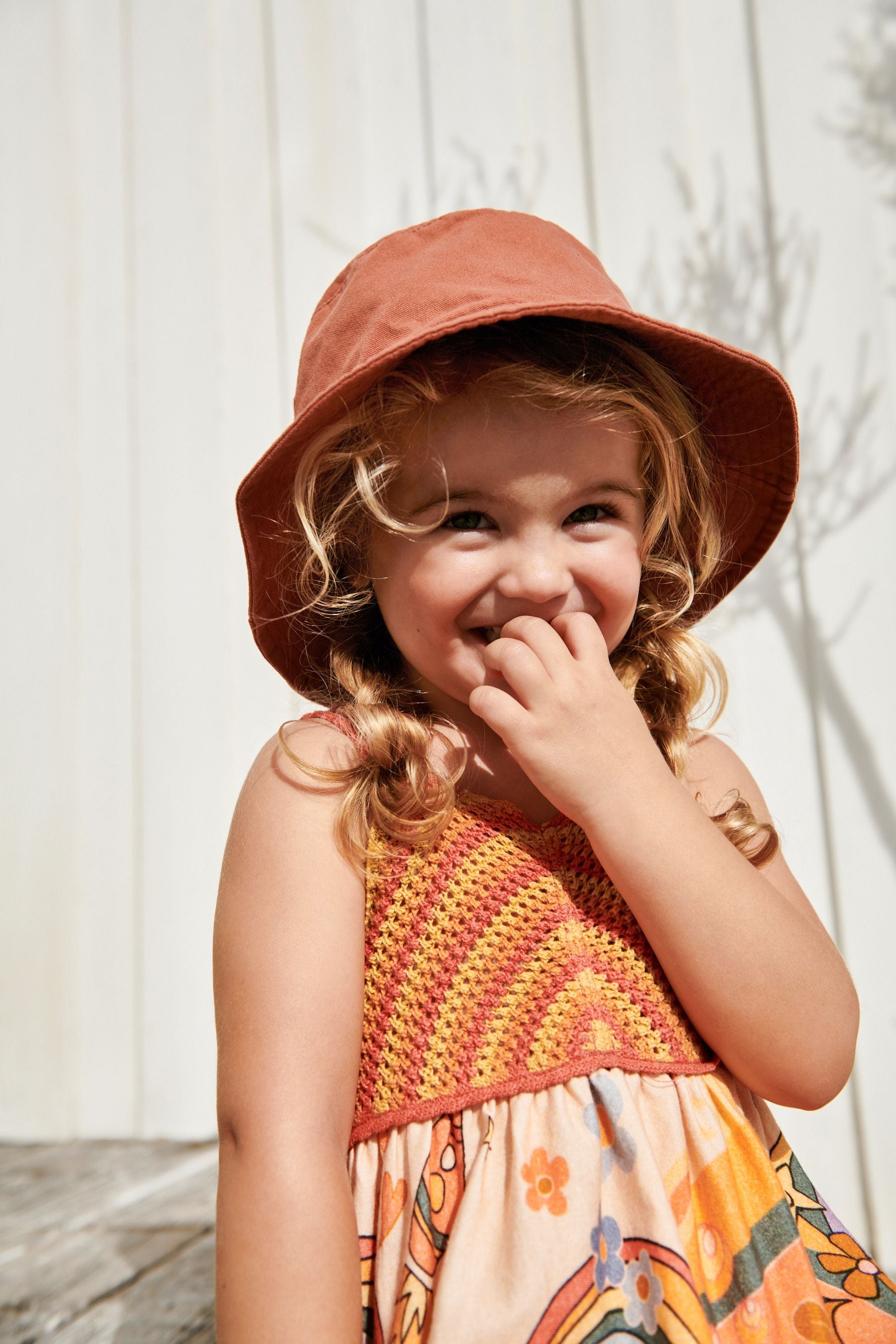 Orange Retro Crochet Sun Dress (3mths-7yrs)