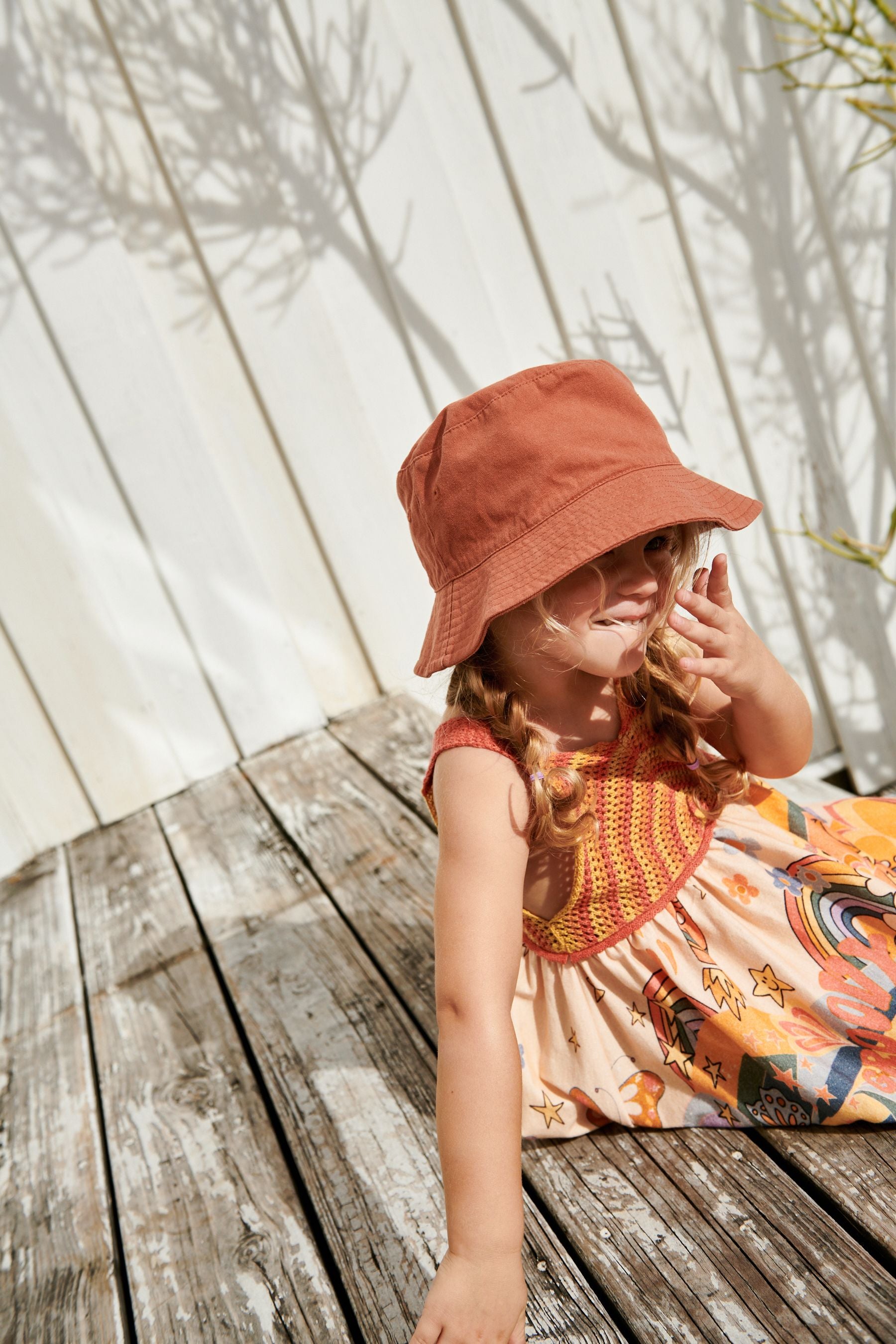 Orange Retro Crochet Sun Dress (3mths-7yrs)