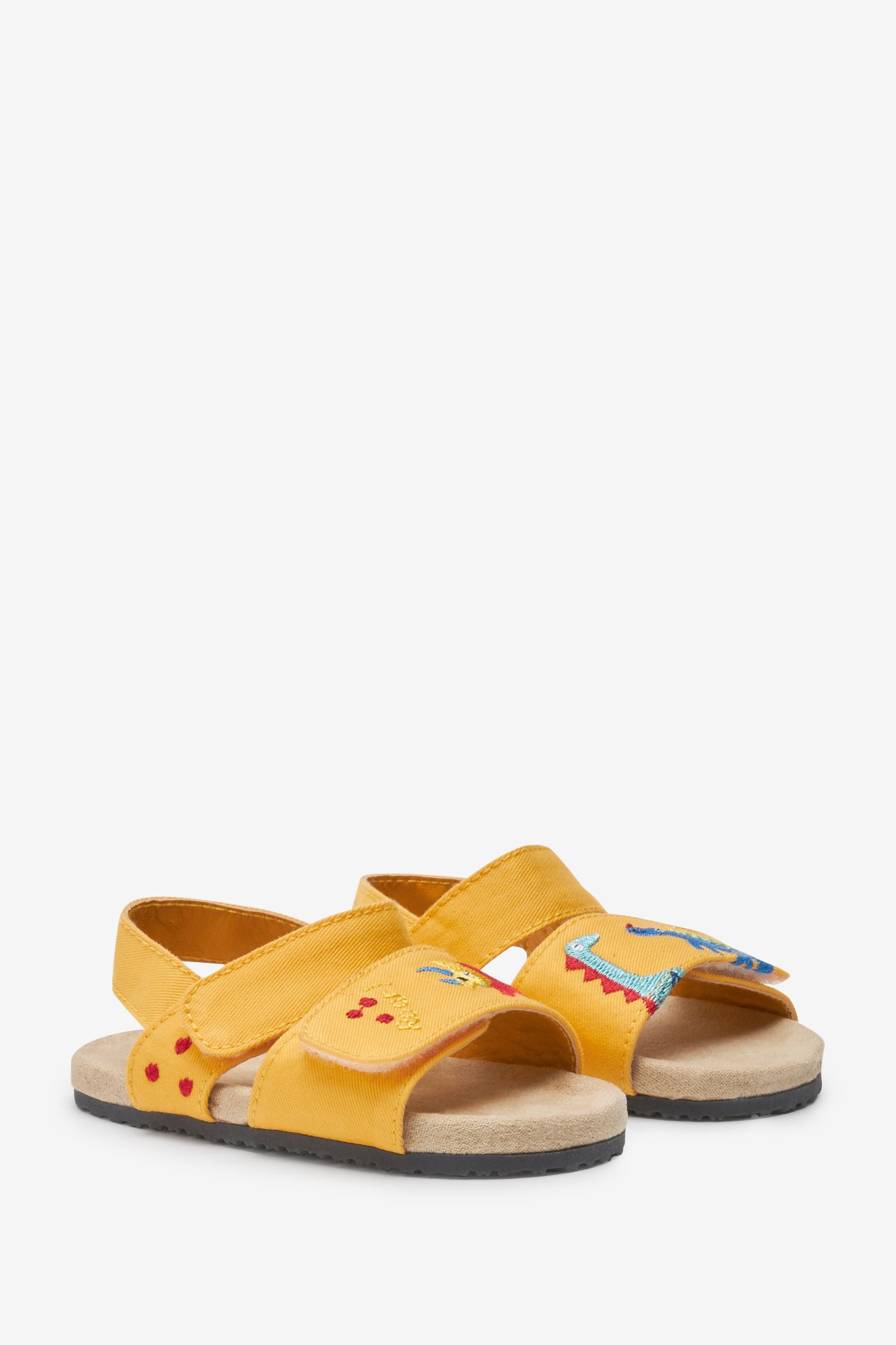 Ochre Yellow Pram Corkbed Sandals (0-24mths)