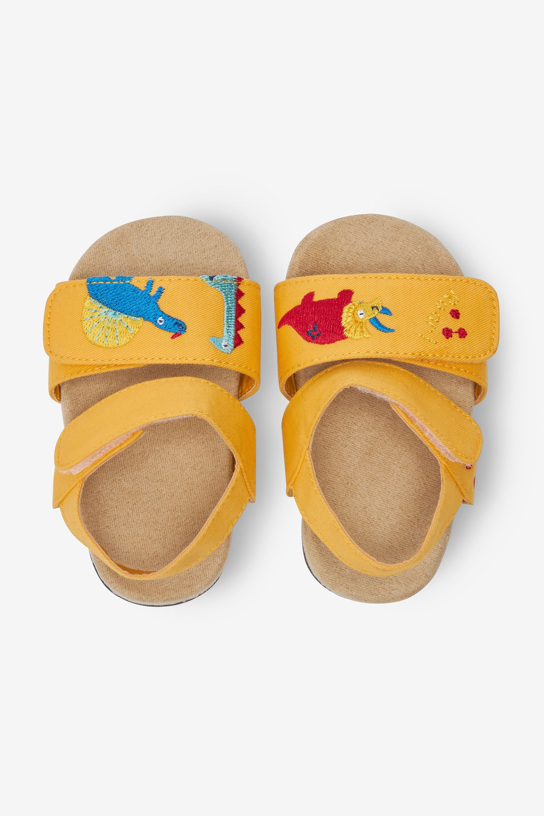 Ochre Yellow Pram Corkbed Sandals (0-24mths)