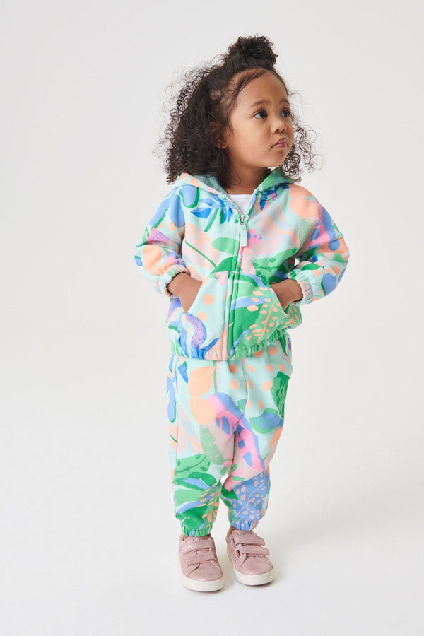 Bright Tropical Jersey Zip Through Hoodie (3mths-7yrs)