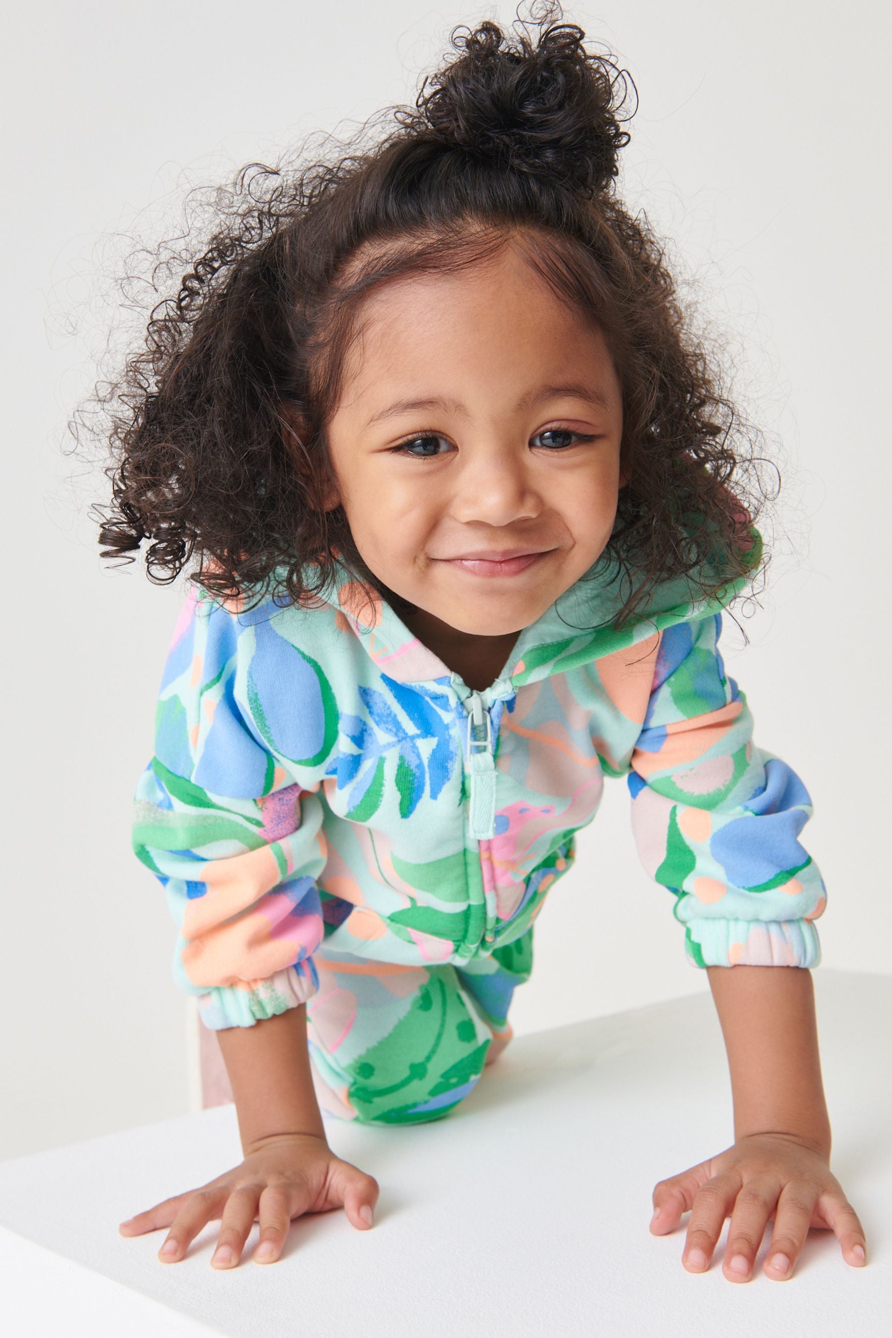 Bright Tropical Jersey Zip Through Hoodie (3mths-7yrs)