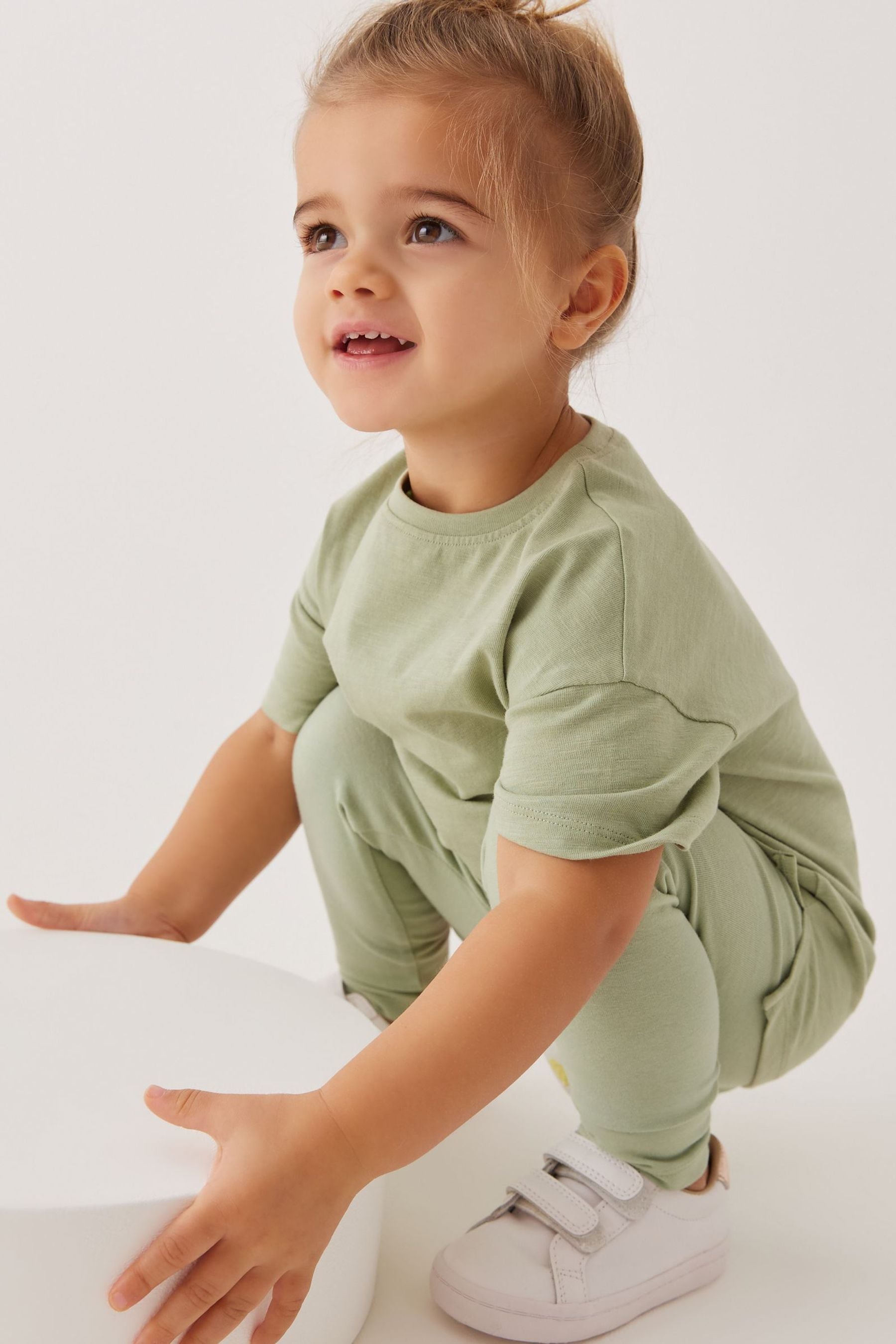 Khaki Green Longline T-Shirt (3mths-7yrs)