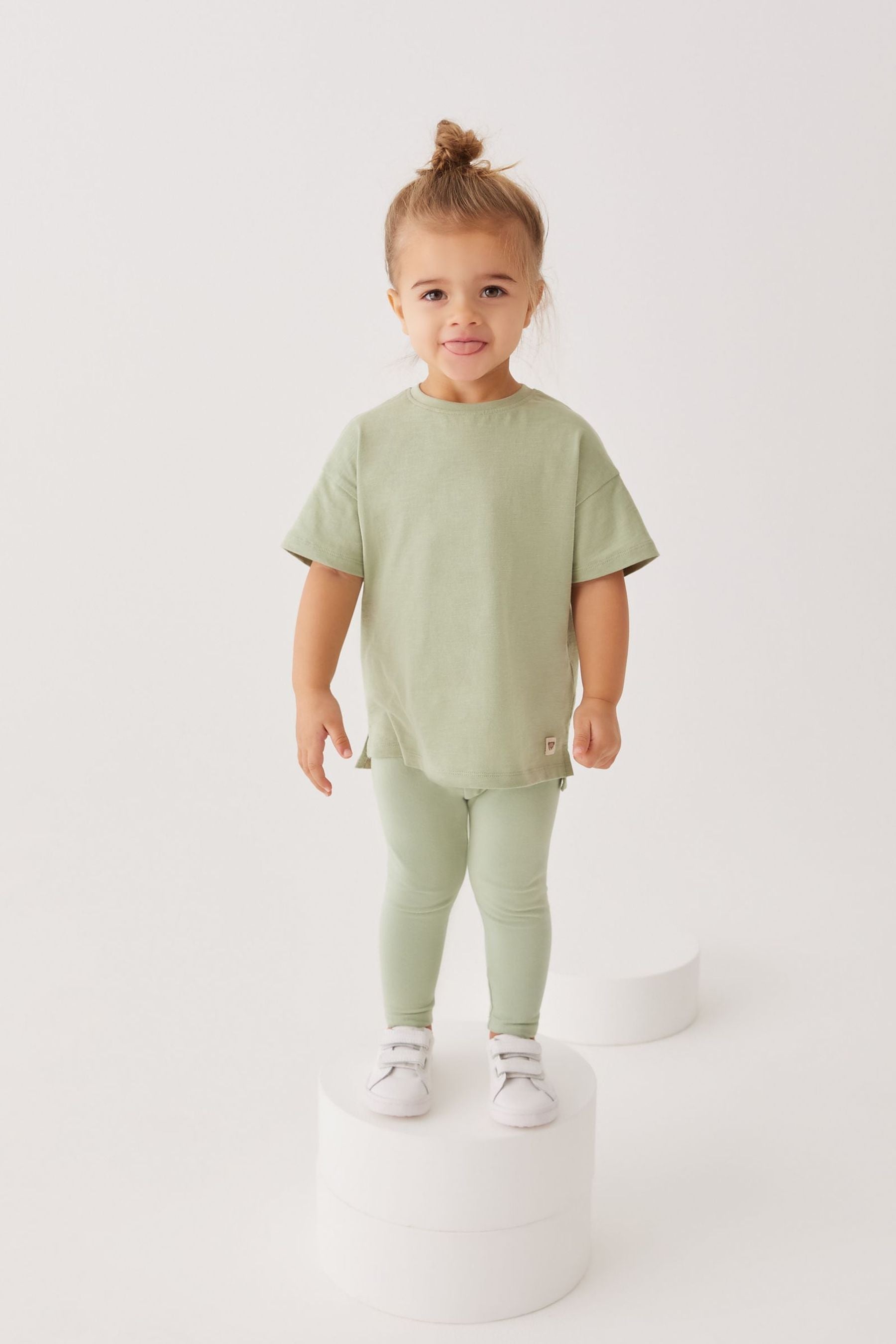 Khaki Green Longline T-Shirt (3mths-7yrs)