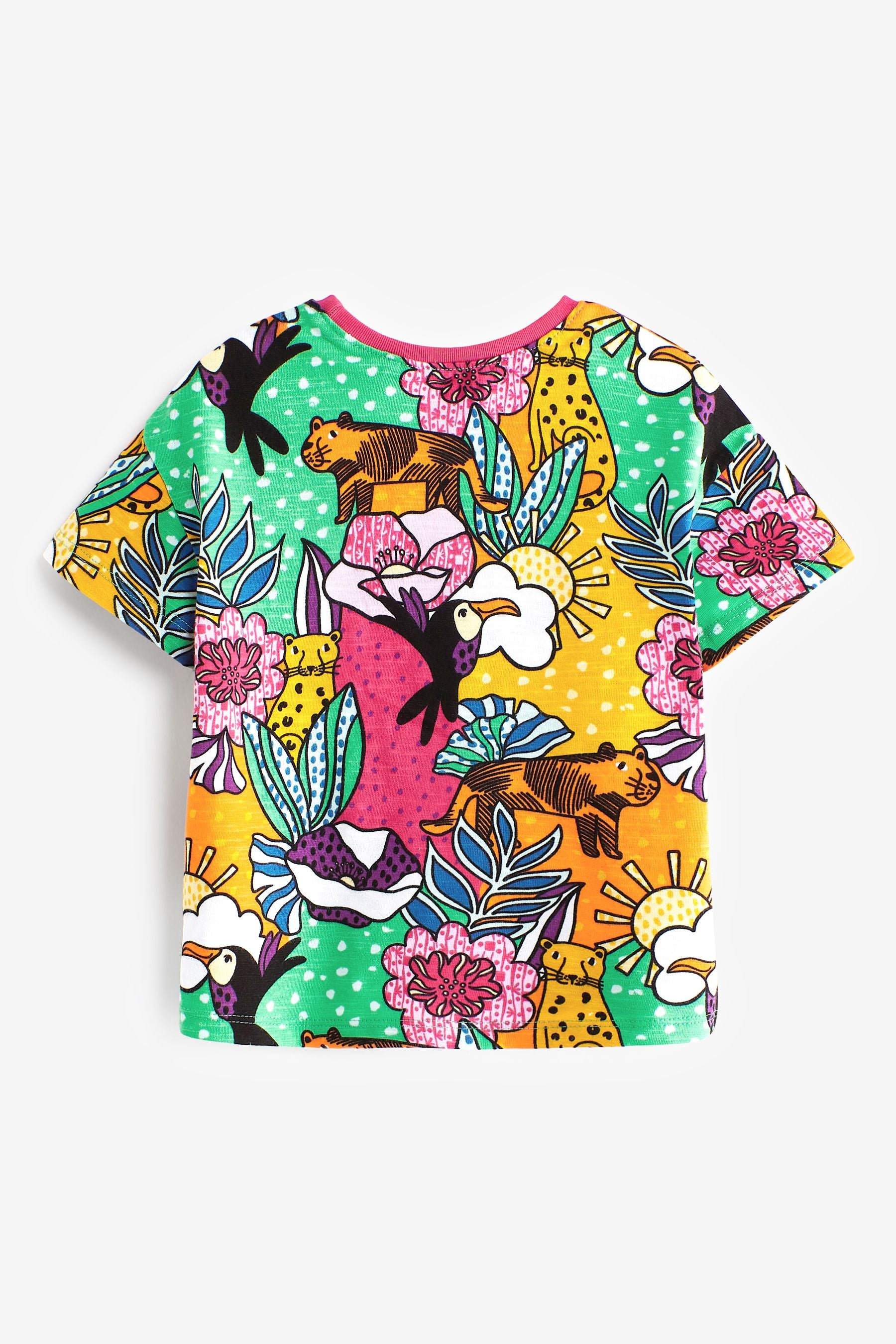 Pink Tropical Longline T-Shirt (3mths-7yrs)