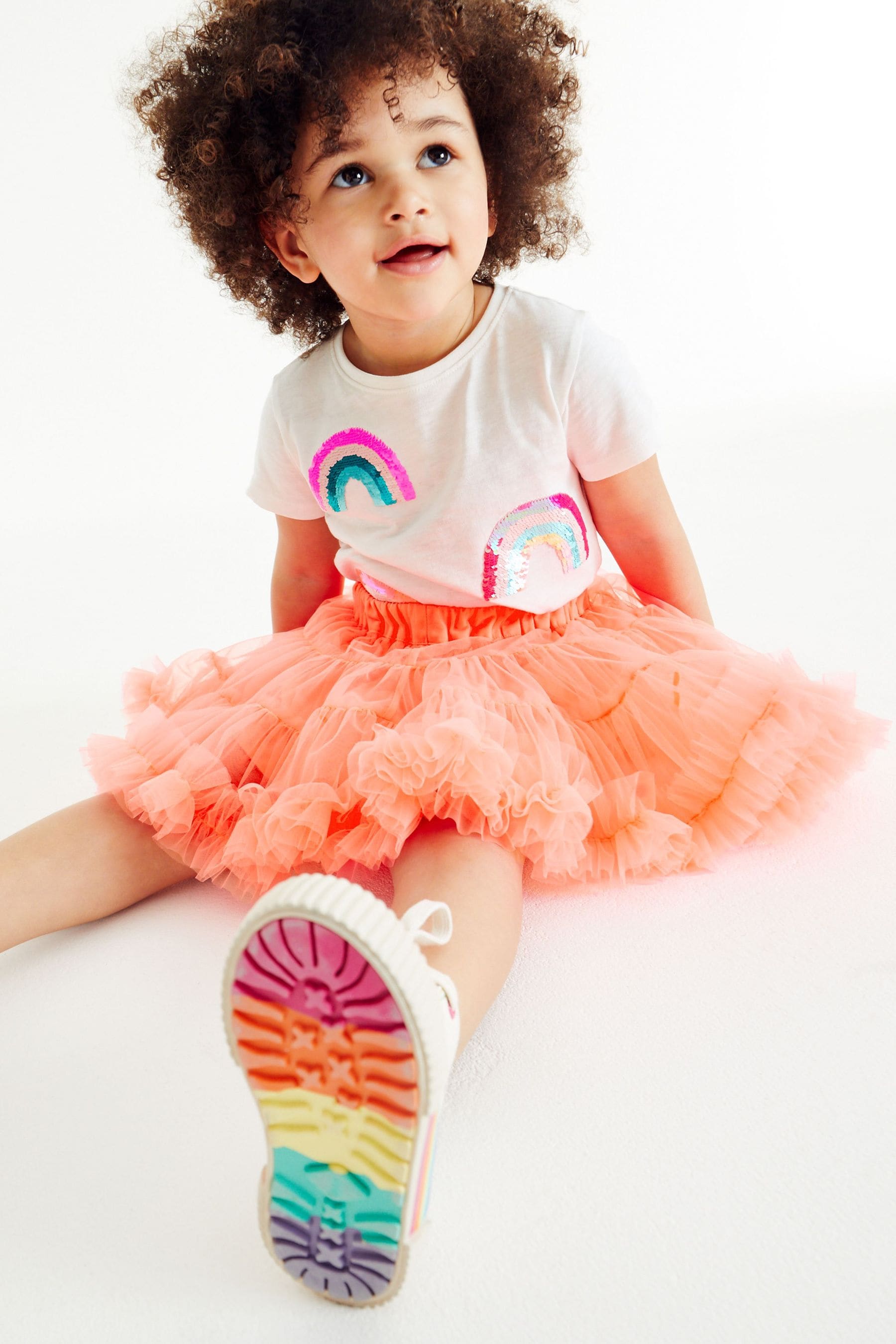 Fluro Pink Ruffle Tutu Skirt (3mths-7yrs)