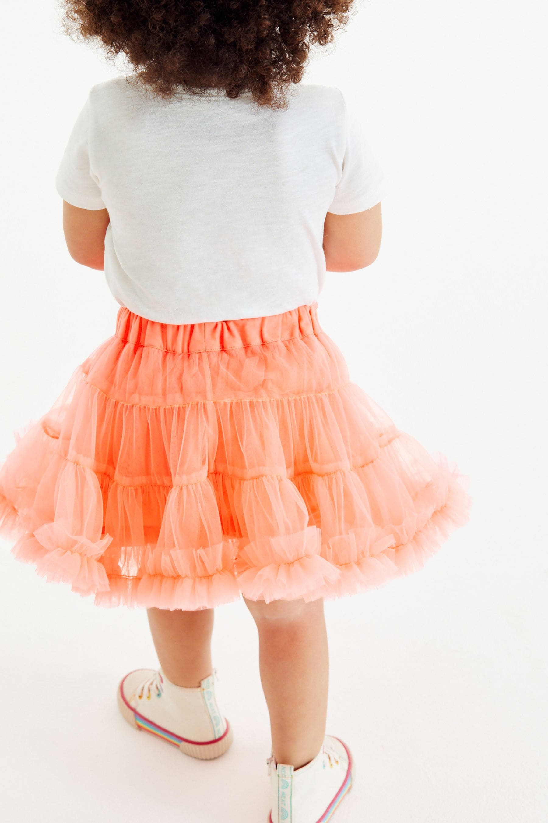 Fluro Pink Ruffle Tutu Skirt (3mths-7yrs)