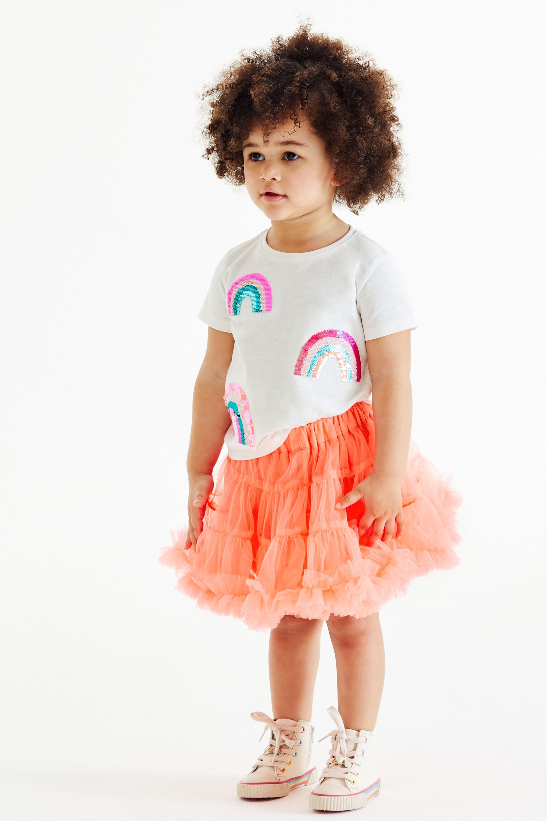 Fluro Pink Ruffle Tutu Skirt (3mths-7yrs)