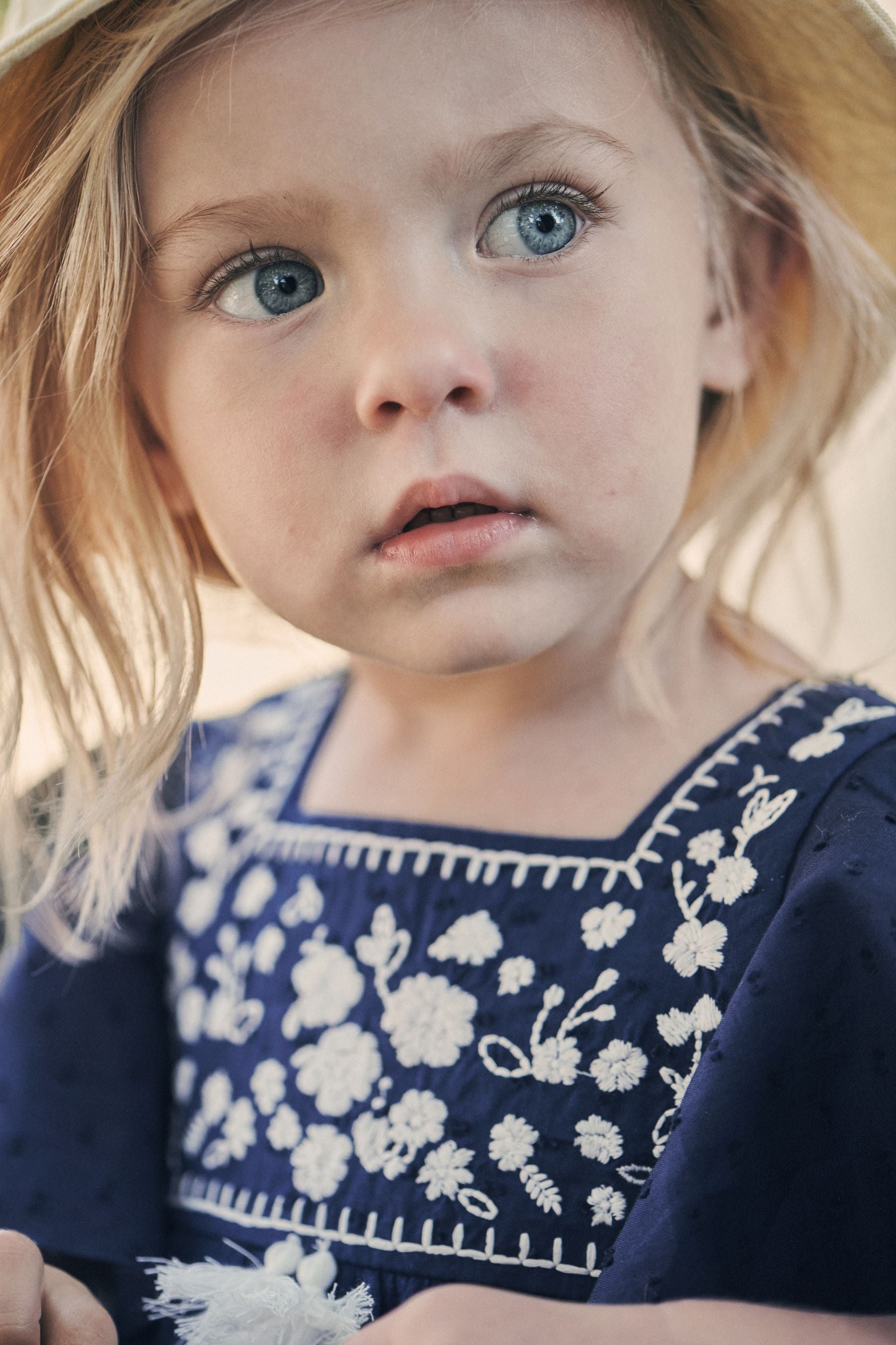 Navy Blue Jersey Tassel Blouse (3mths-7yrs)