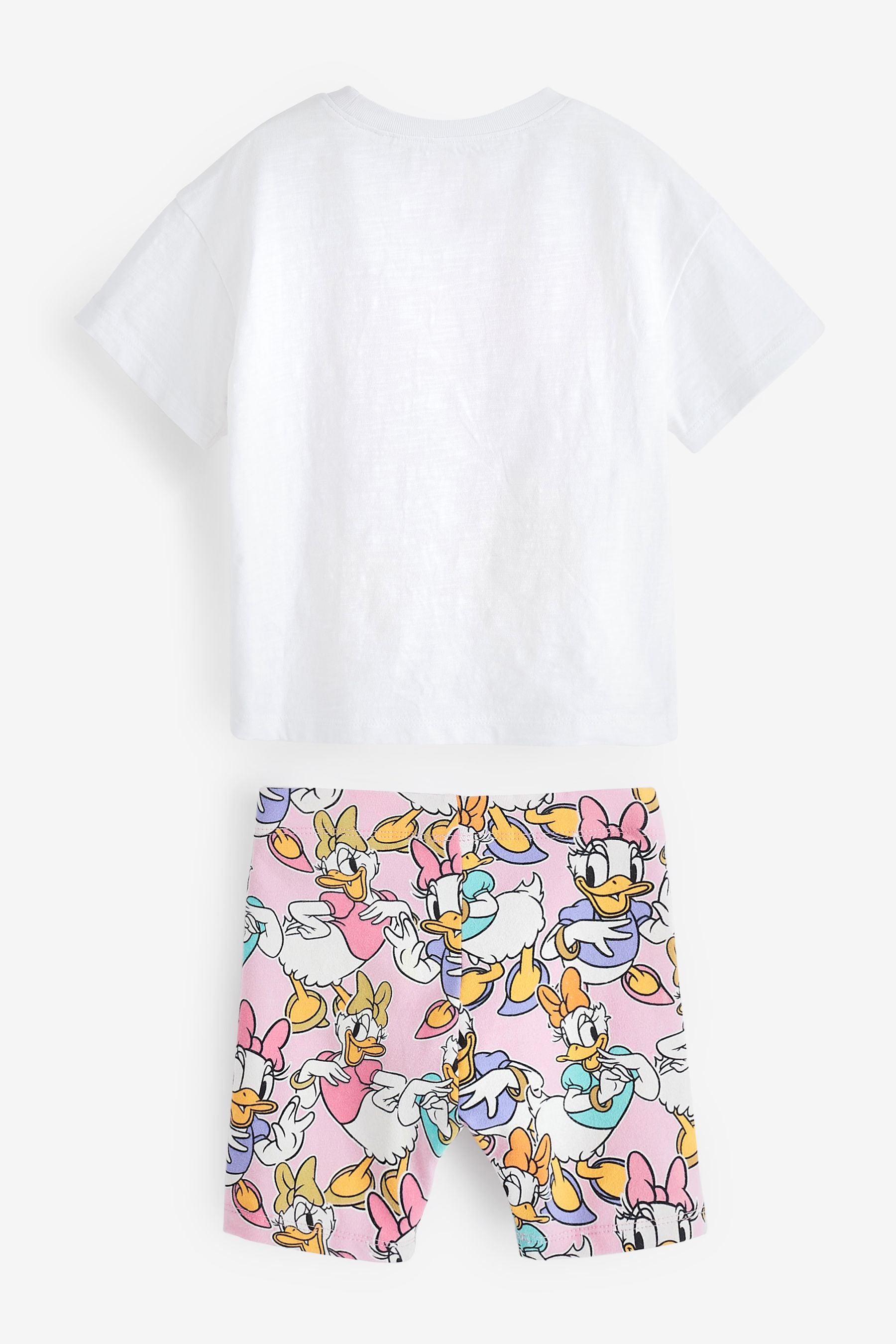 Daisy Duck White/Pink Oversized T-Shirt & Cycling Shorts Set (3mths-7yrs)