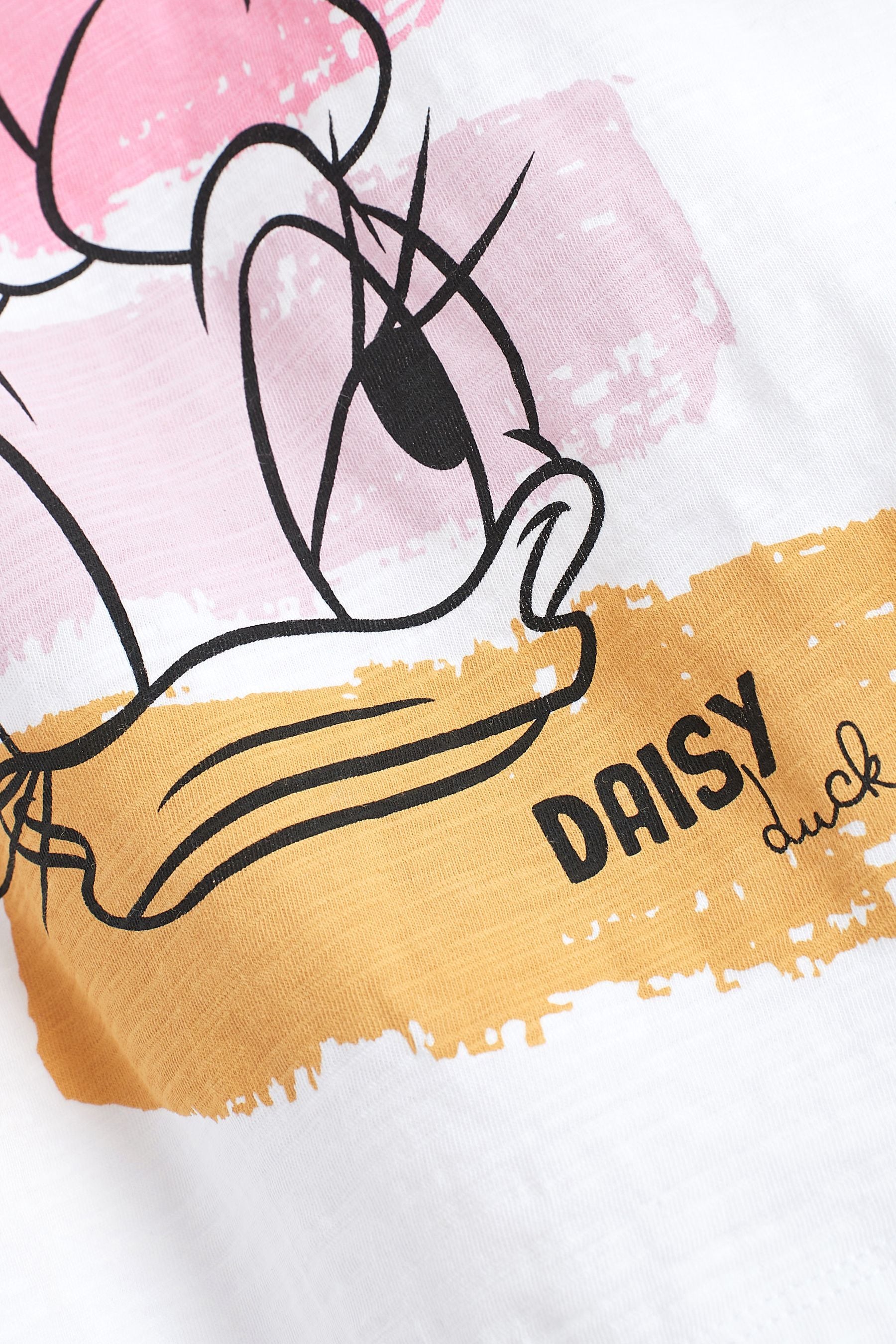 Daisy Duck White/Pink Oversized T-Shirt & Cycling Shorts Set (3mths-7yrs)