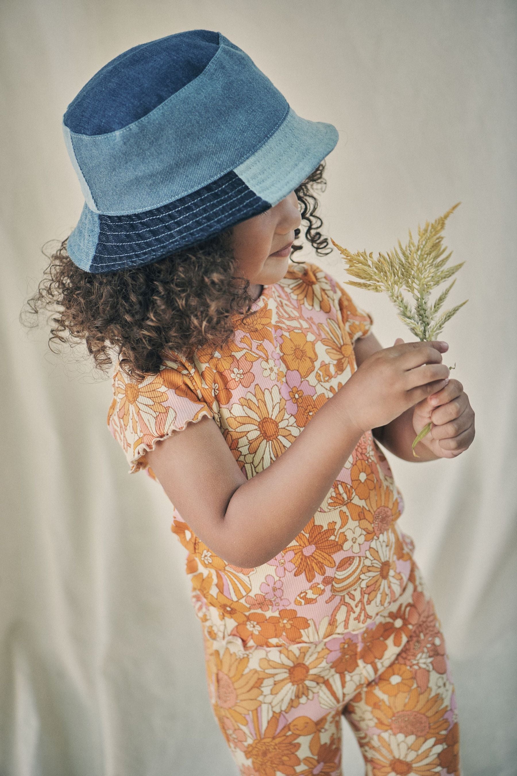 Denim Patchwork Bucket Hat (3mths-6yrs)