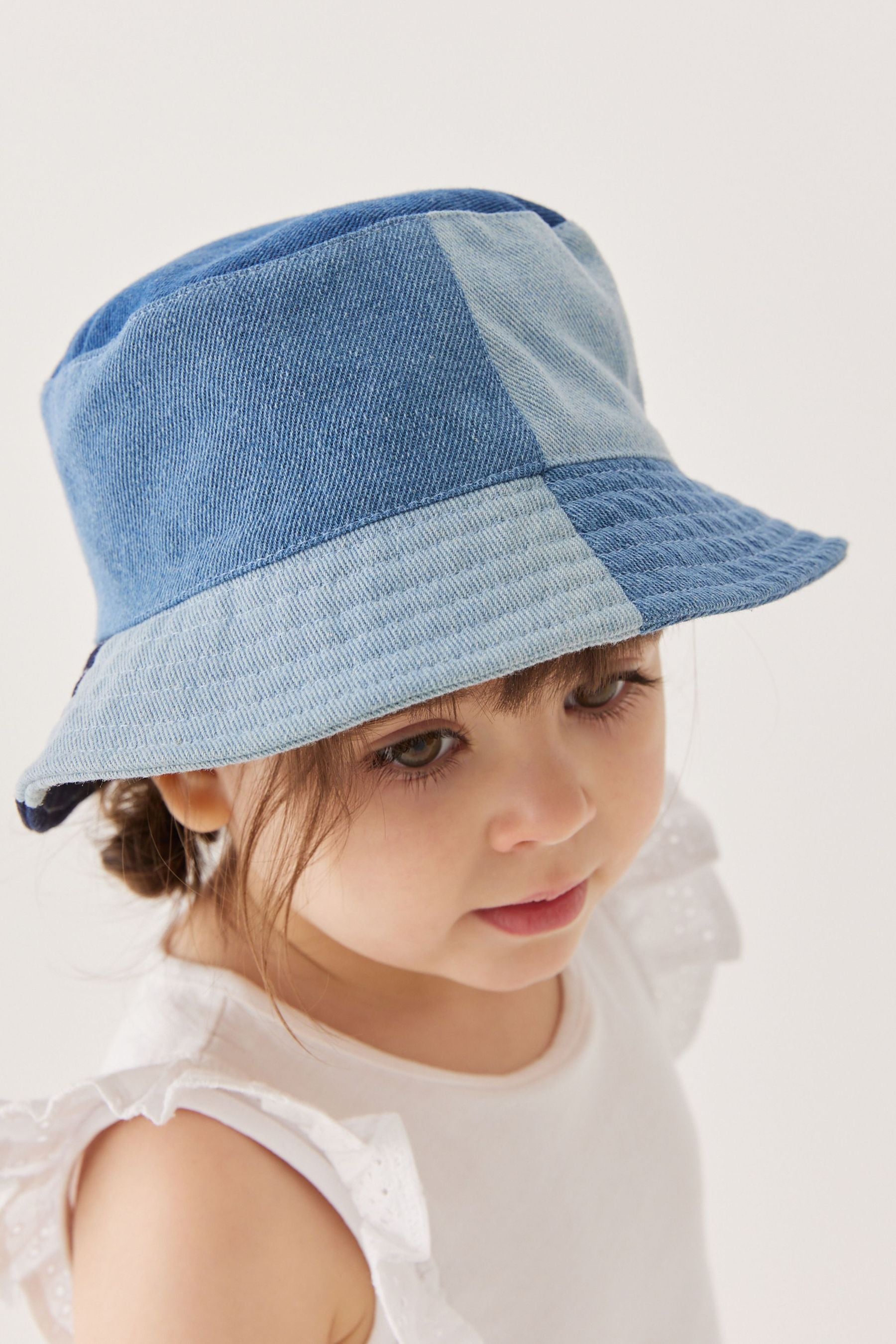 Denim Patchwork Bucket Hat (3mths-6yrs)