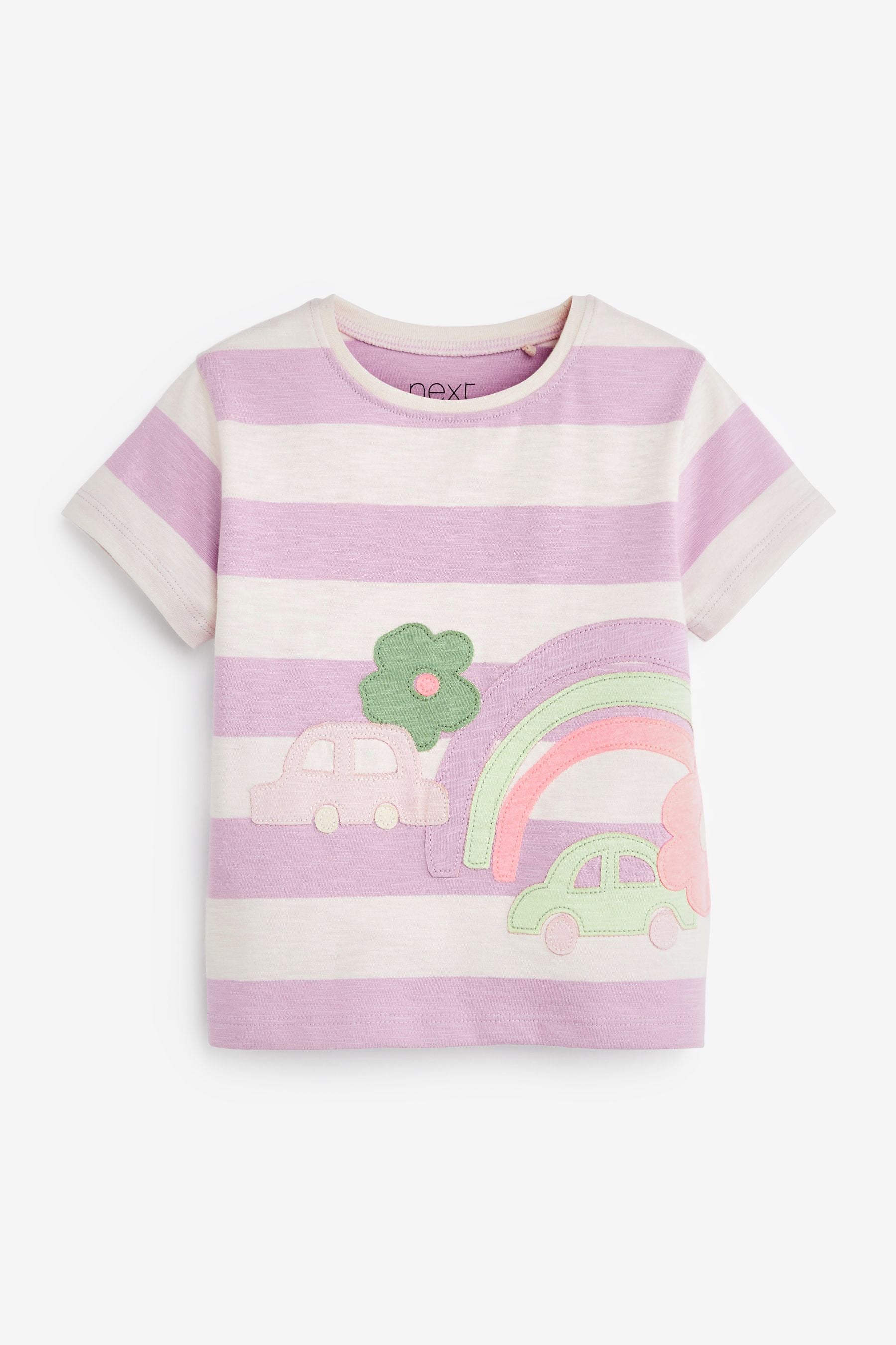 Lilac Purple/Green Cars 3 Pack T-Shirts (3mths-7yrs)