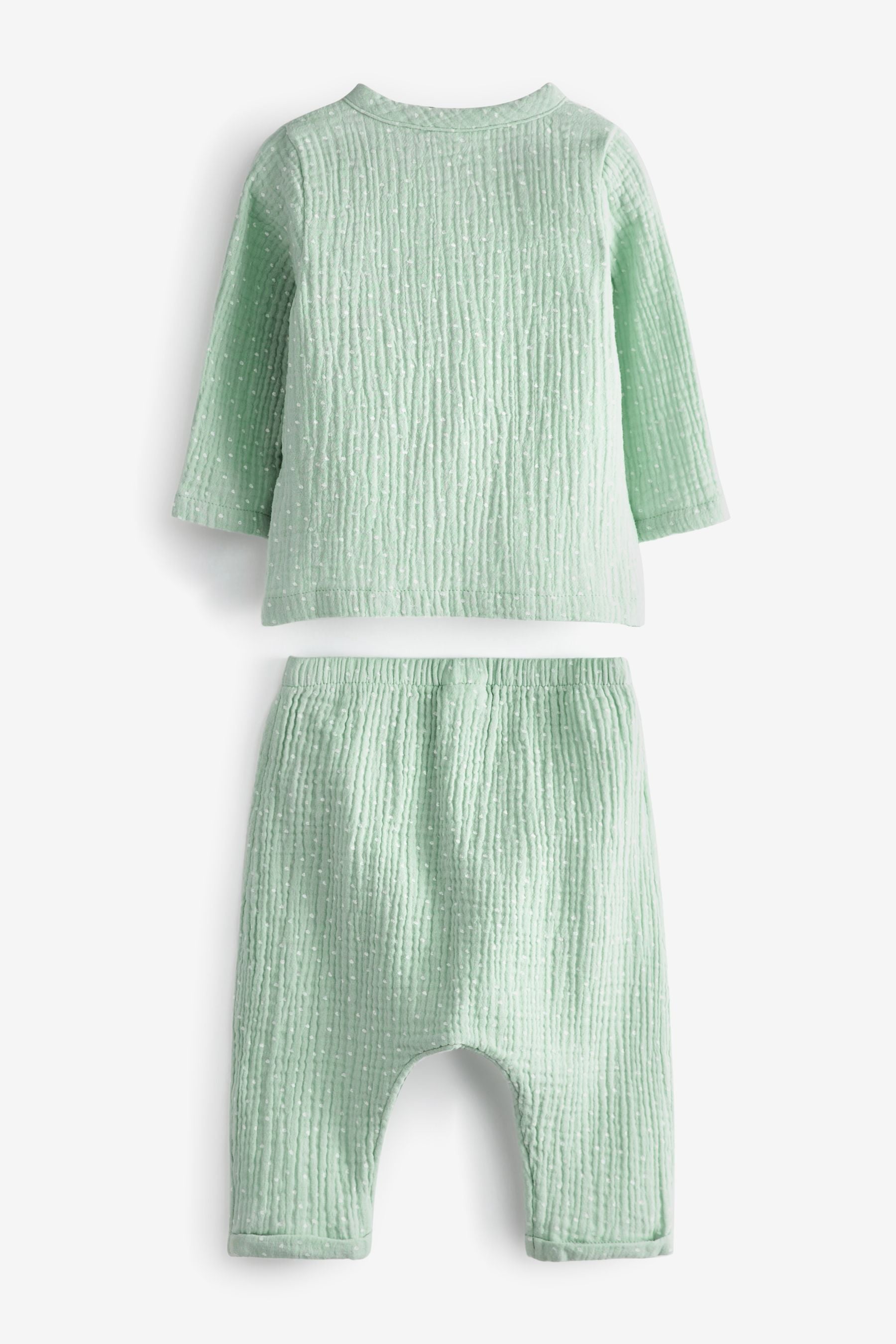 Mint Green Baby 2 Piece Wrap Top And Leggings Set (0-18mths)