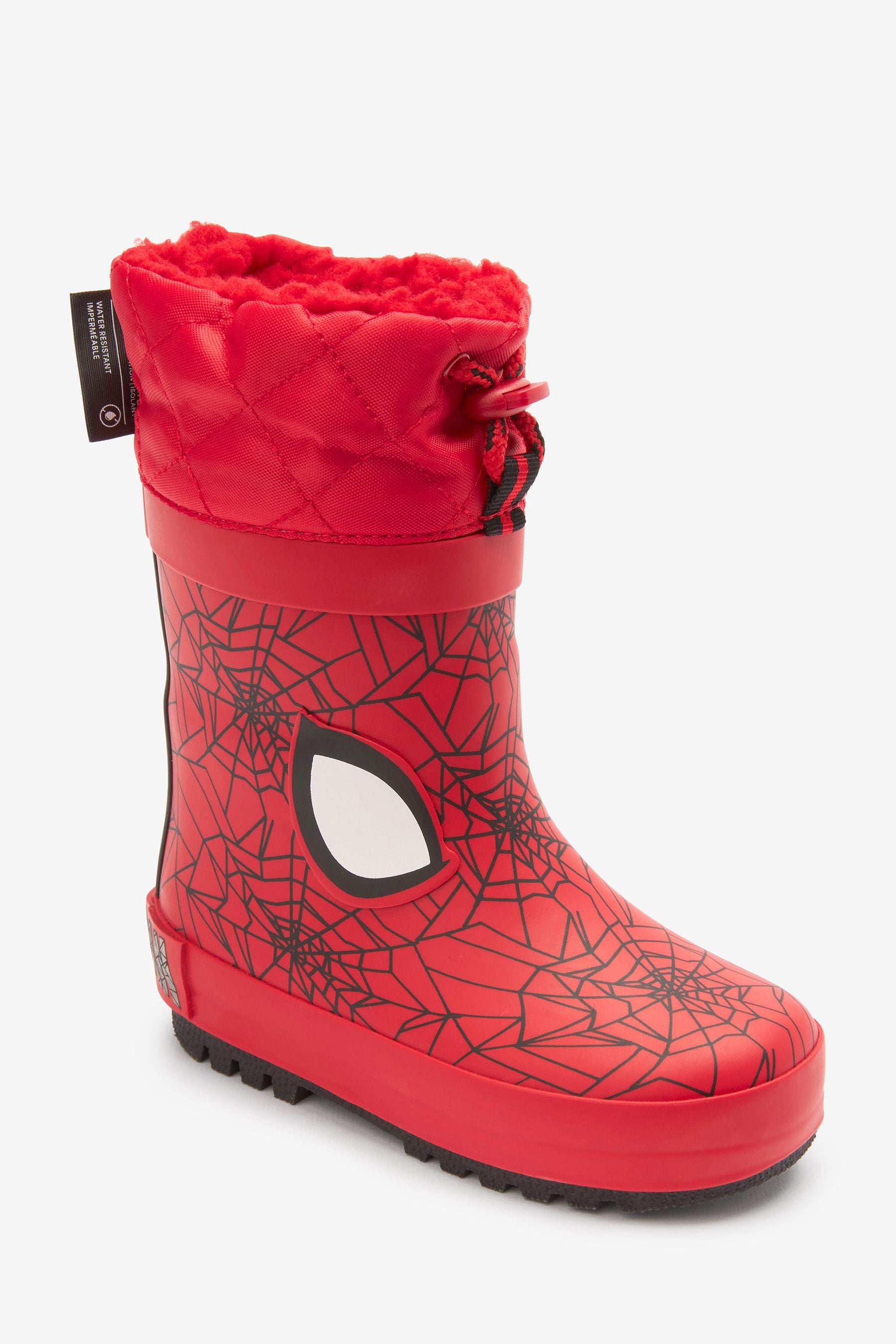 Red Spiderman Marvel Thermal Thinsulate Lined Cuff Wellies