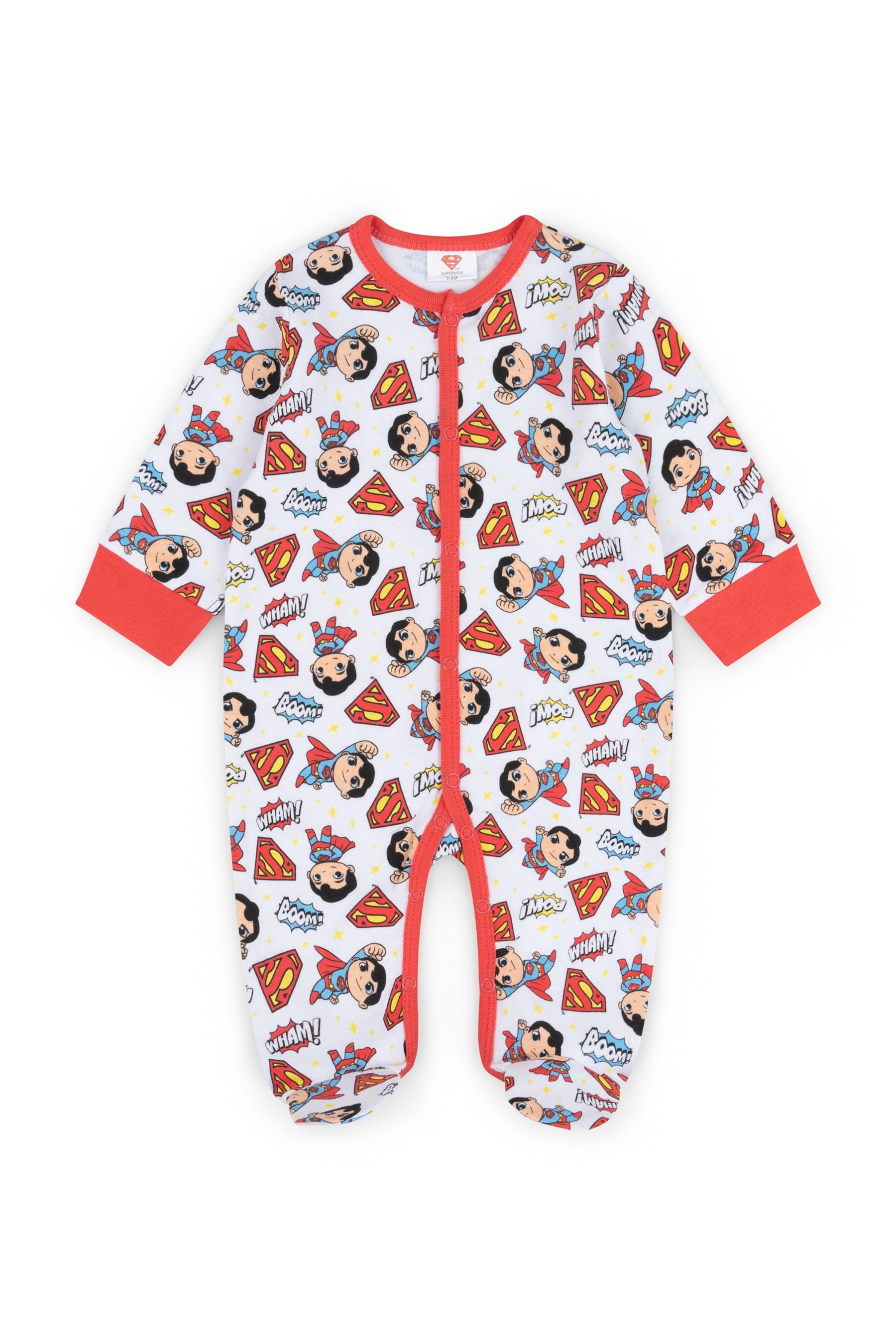 Superman White Sleepsuit, Bodysuit And Bib Set