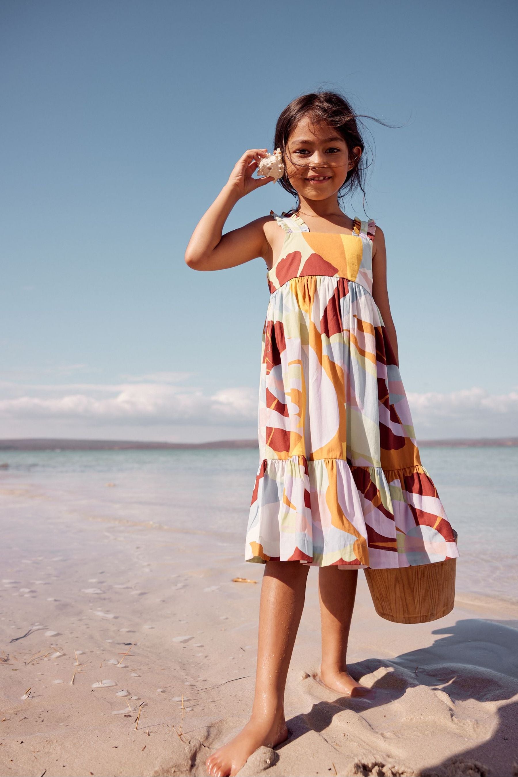 Retro Print Poplin Sundress (3-16yrs)